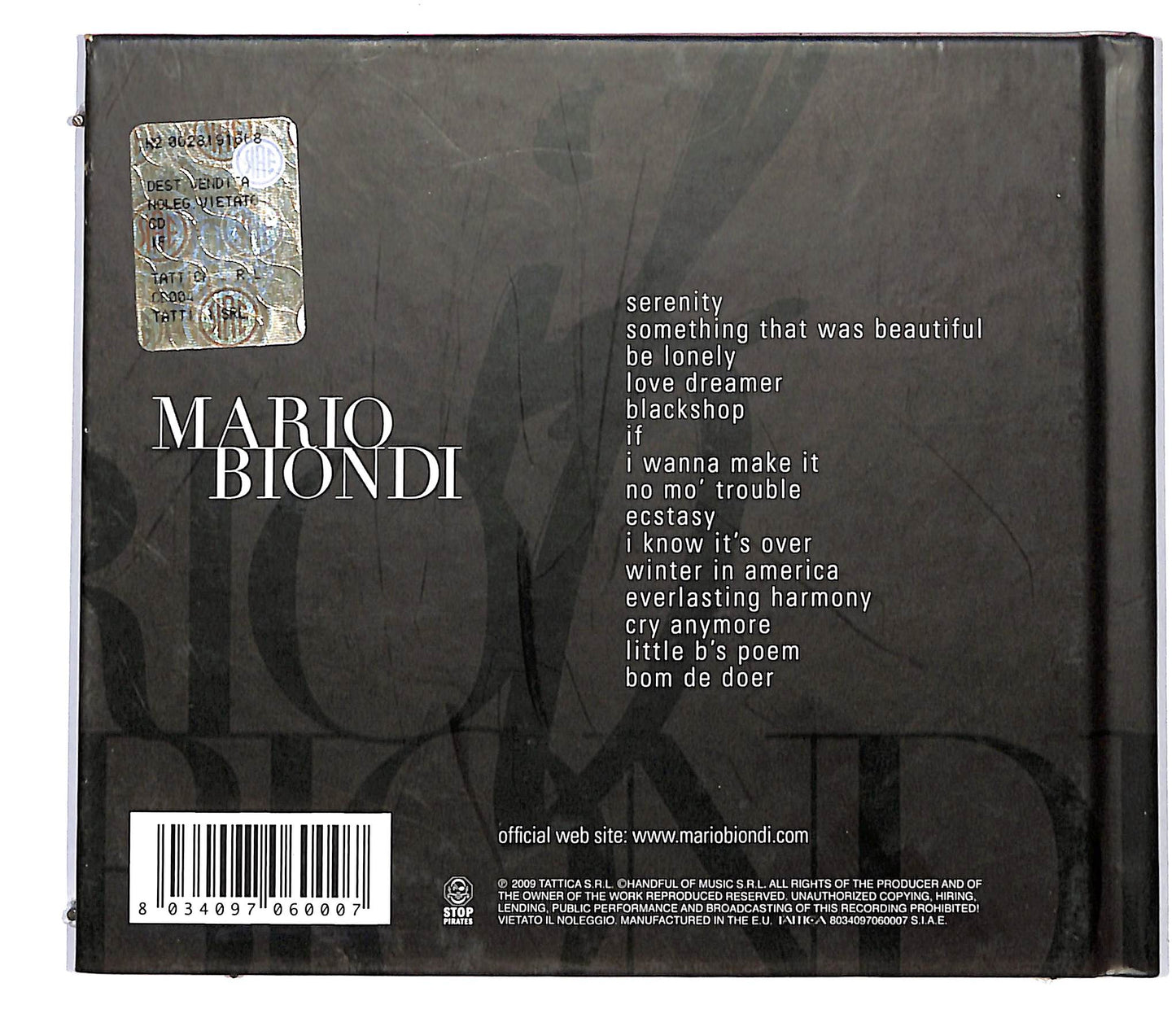EBOND Mario Biondi - If Digibook CD CD118347