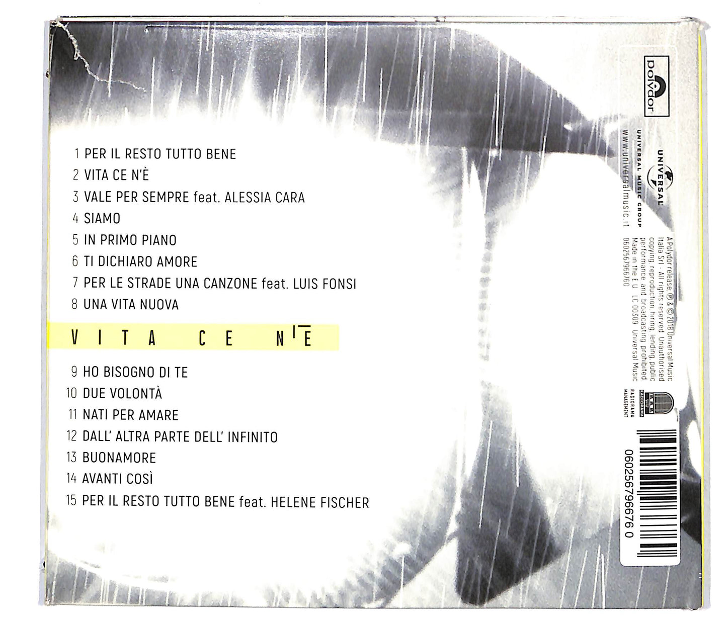 EBOND Eros Ramazzotti - Vita Ce N'e DIGIPACK CD CD118557