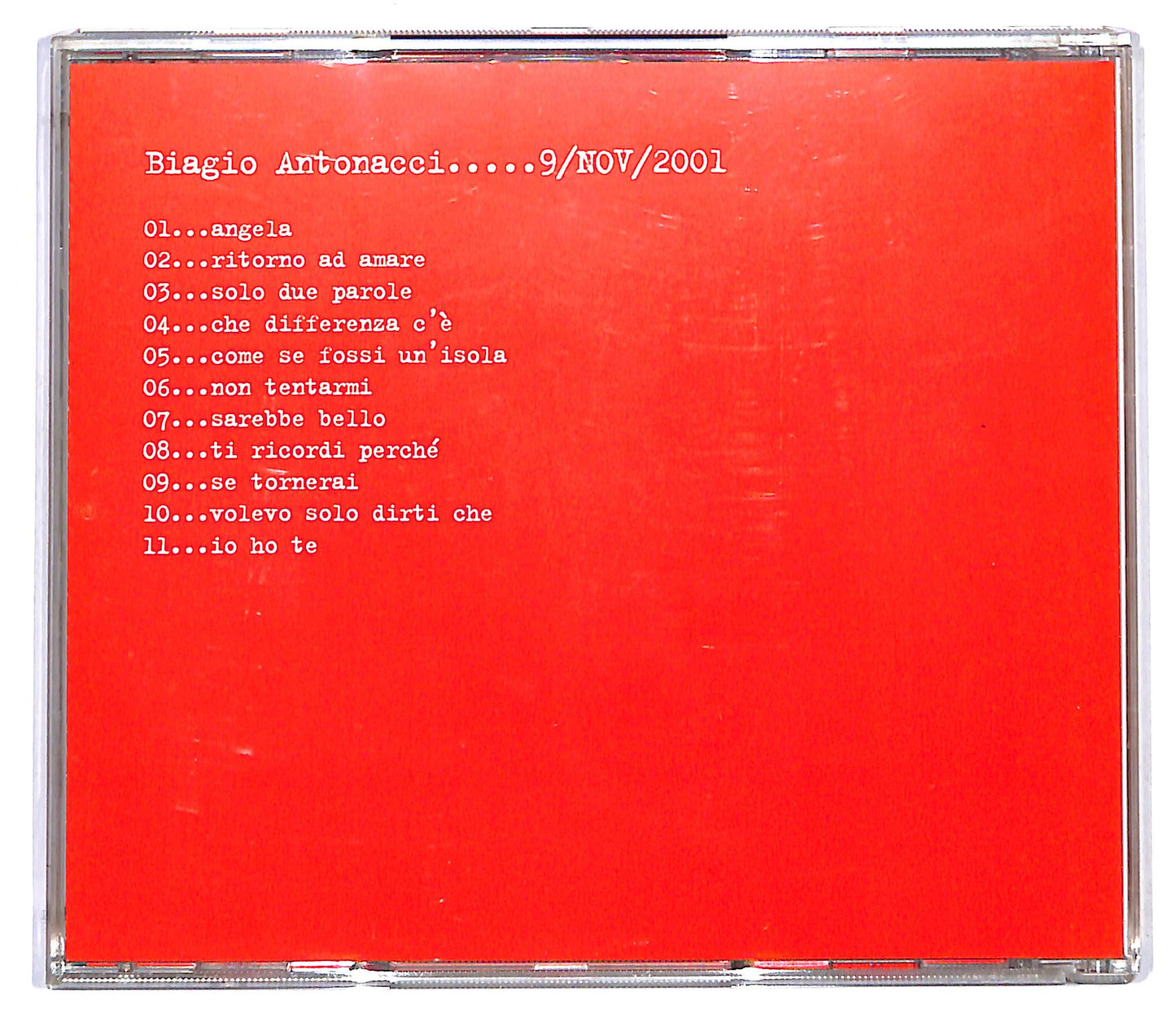 EBOND Biagio Antonacci - 9/Nov/2001 CD CD118602