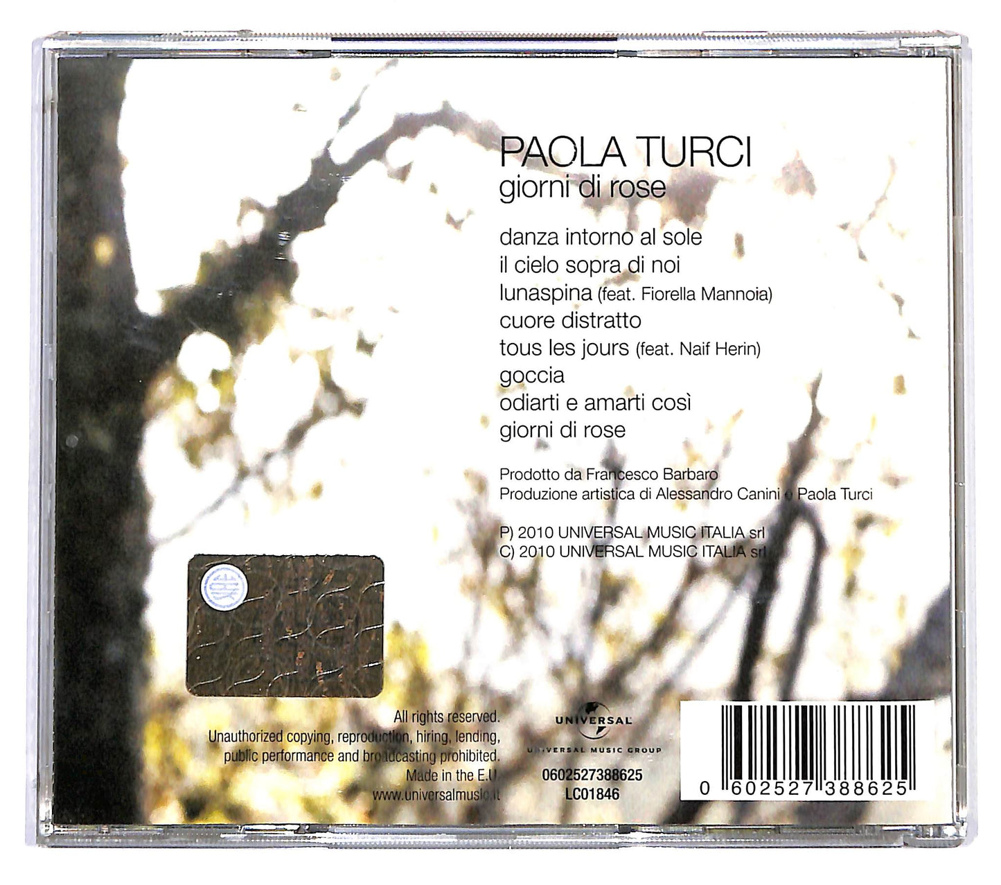 EBOND Paola Turci - Giorni Di Rose CD CD118704