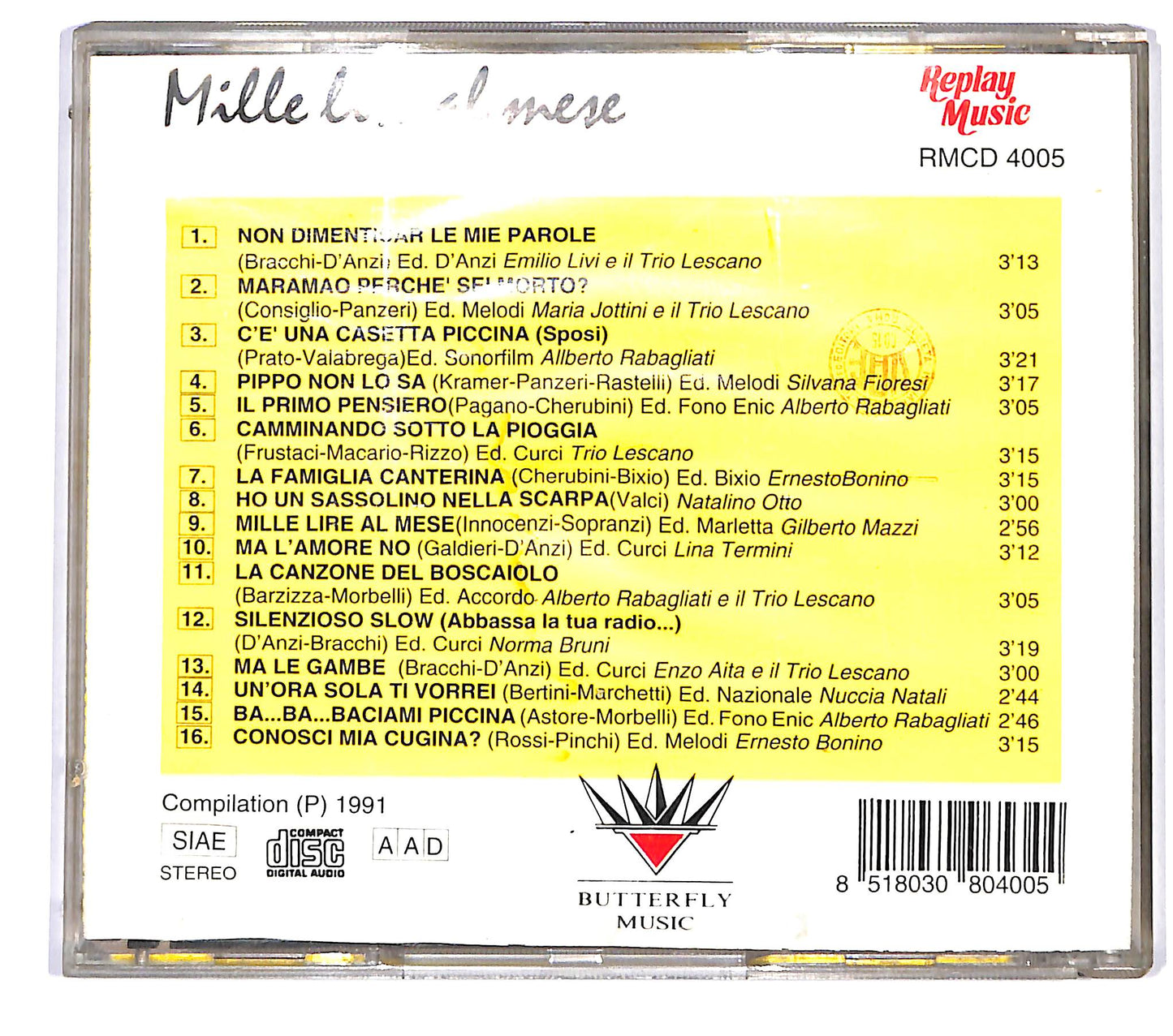 EBOND Various - Mille Lire Al Mese CD CD118810