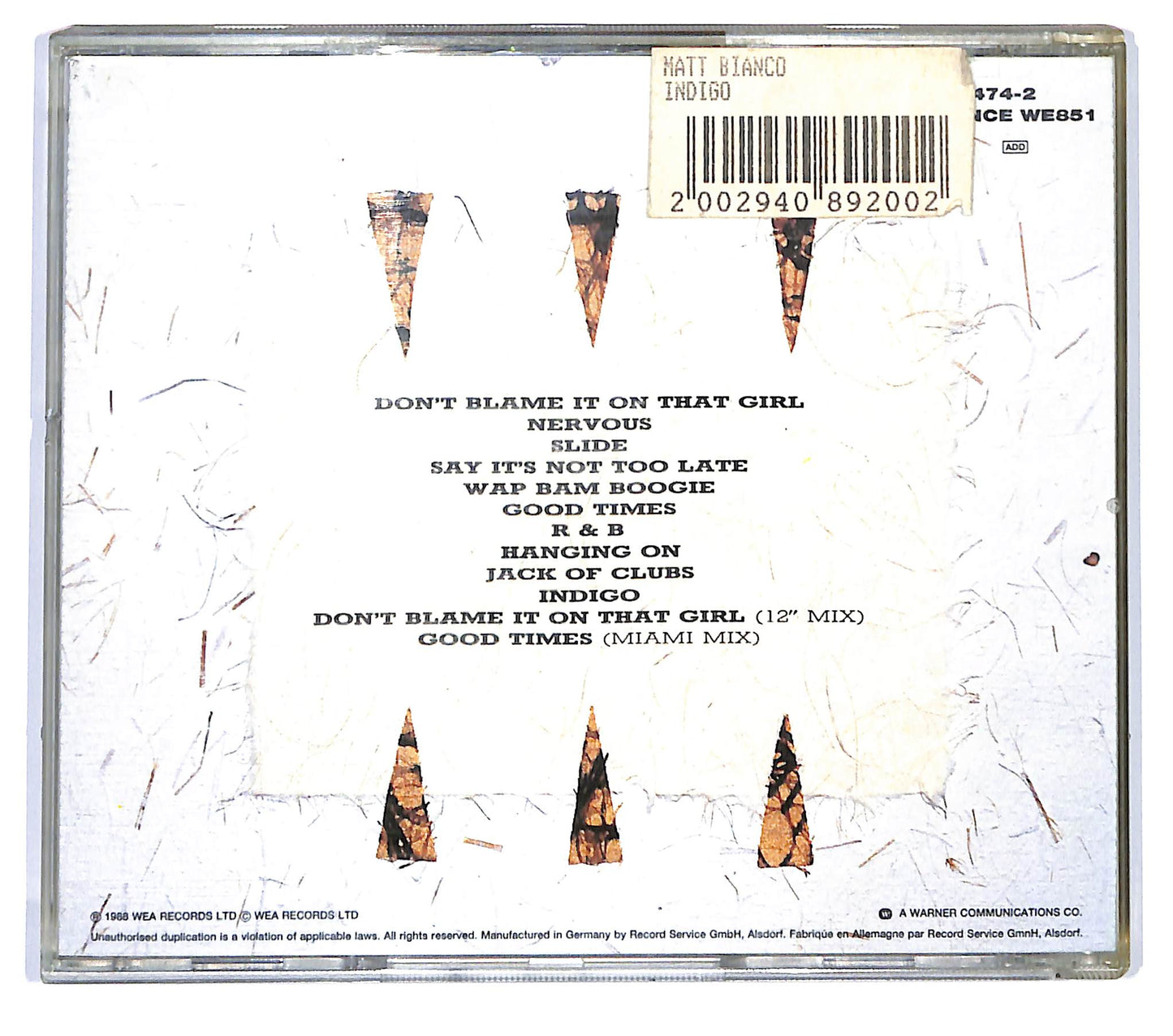 EBOND Matt Bianco - Indigo CD CD118902