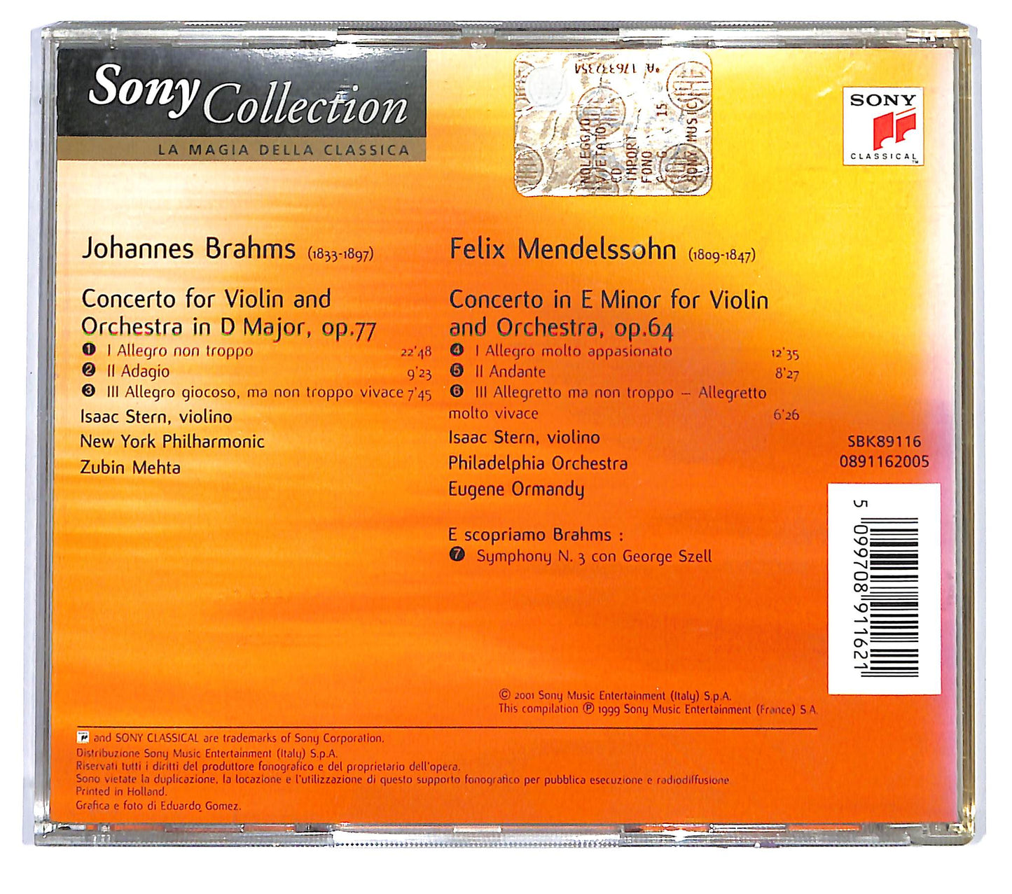 EBOND Brahms / Mendelssohn - Isaac Stern - Concertos Pour Violon CD CD118912