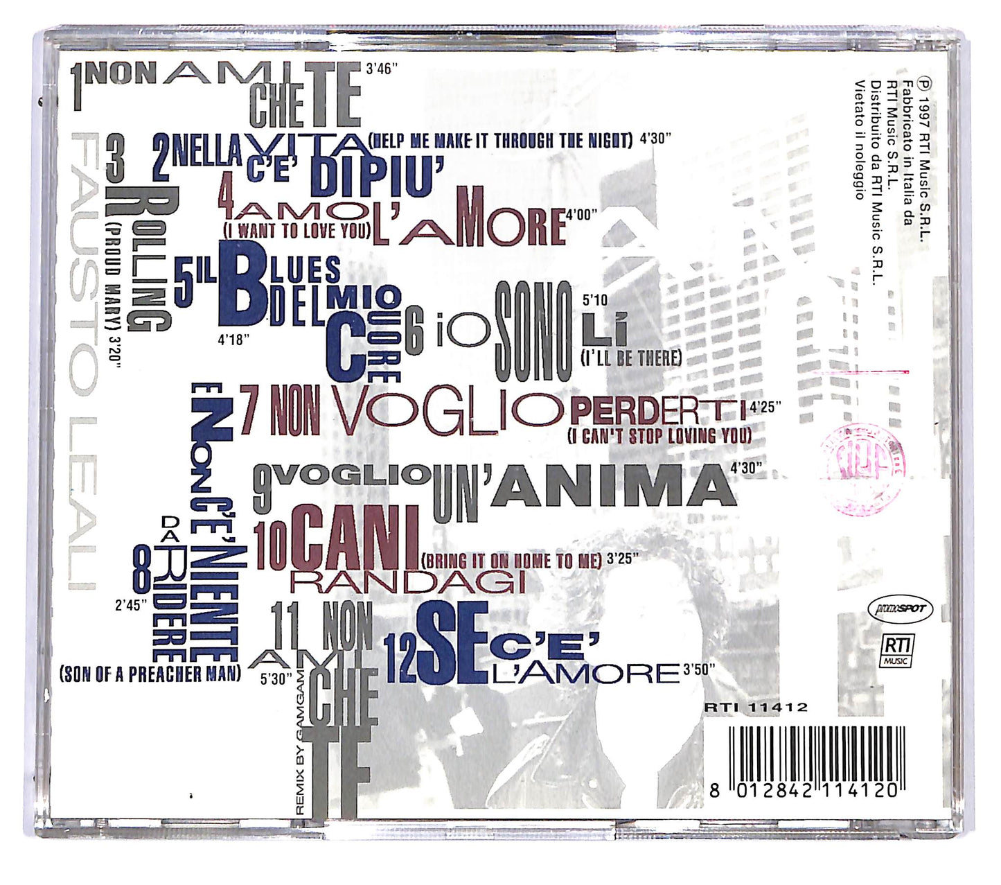 EBOND Fausto Leali - Non Solo Blues 2 (Non Ami Che Te) CD CD119006