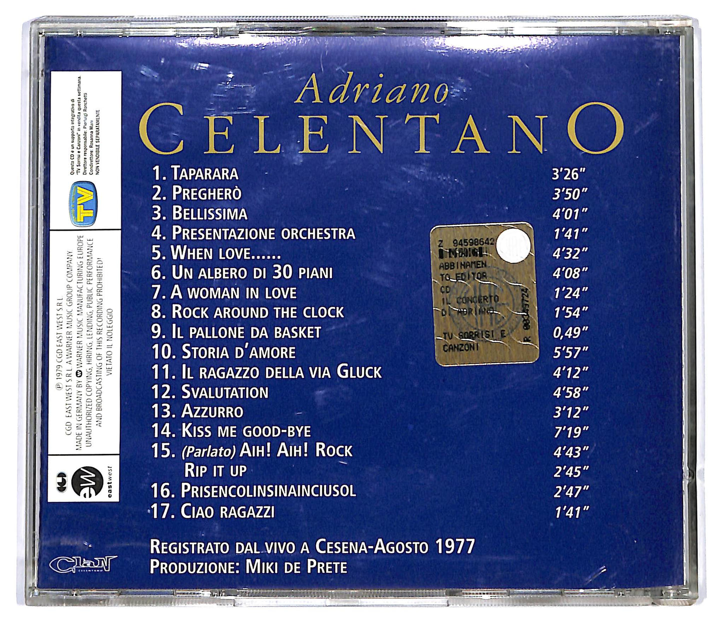 EBOND Adriano Celentano - Il Concerto Di Adriano CD CD119119