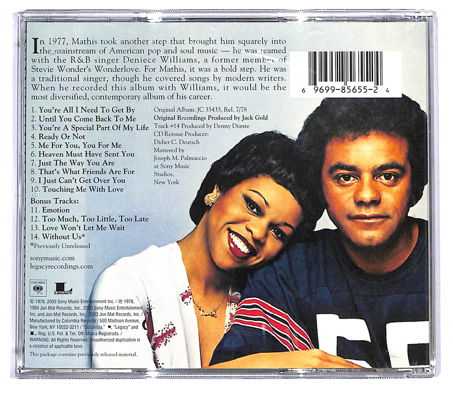 EBOND Johnny Mathis & Deniece Williams - That's What Friends Are For CD CD119138