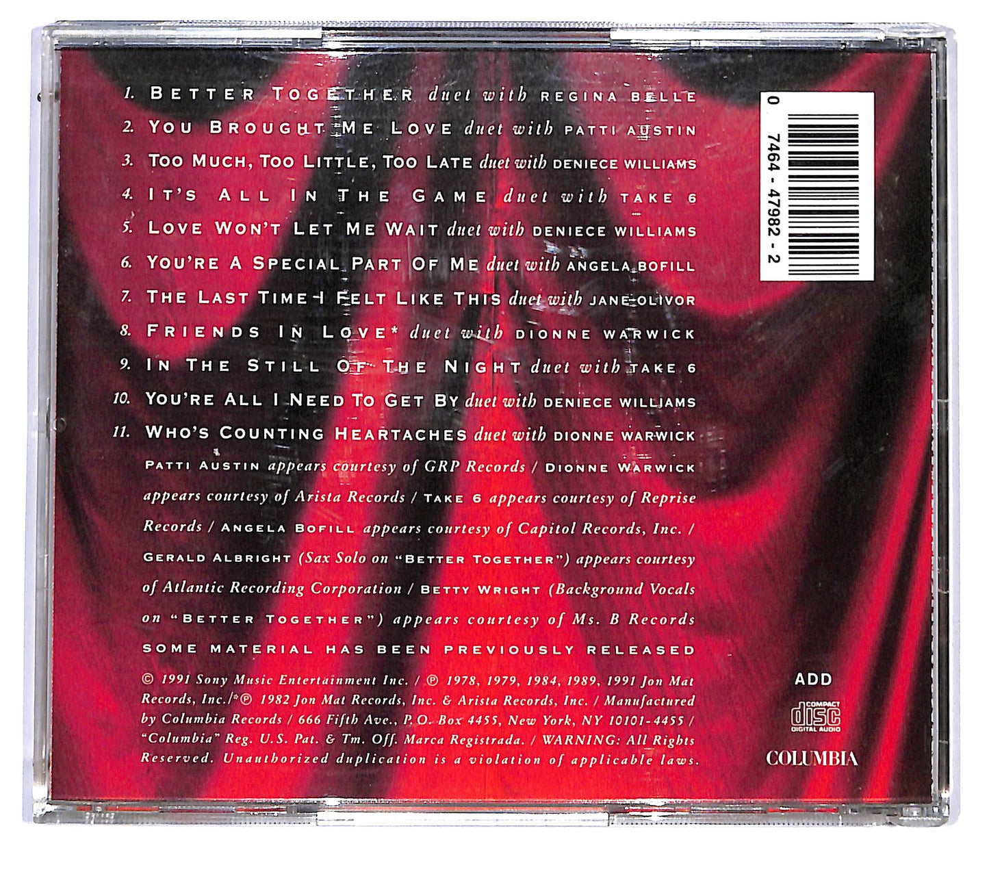 EBOND Johnny Mathis - Better Together - The Duet Album CD CD119142