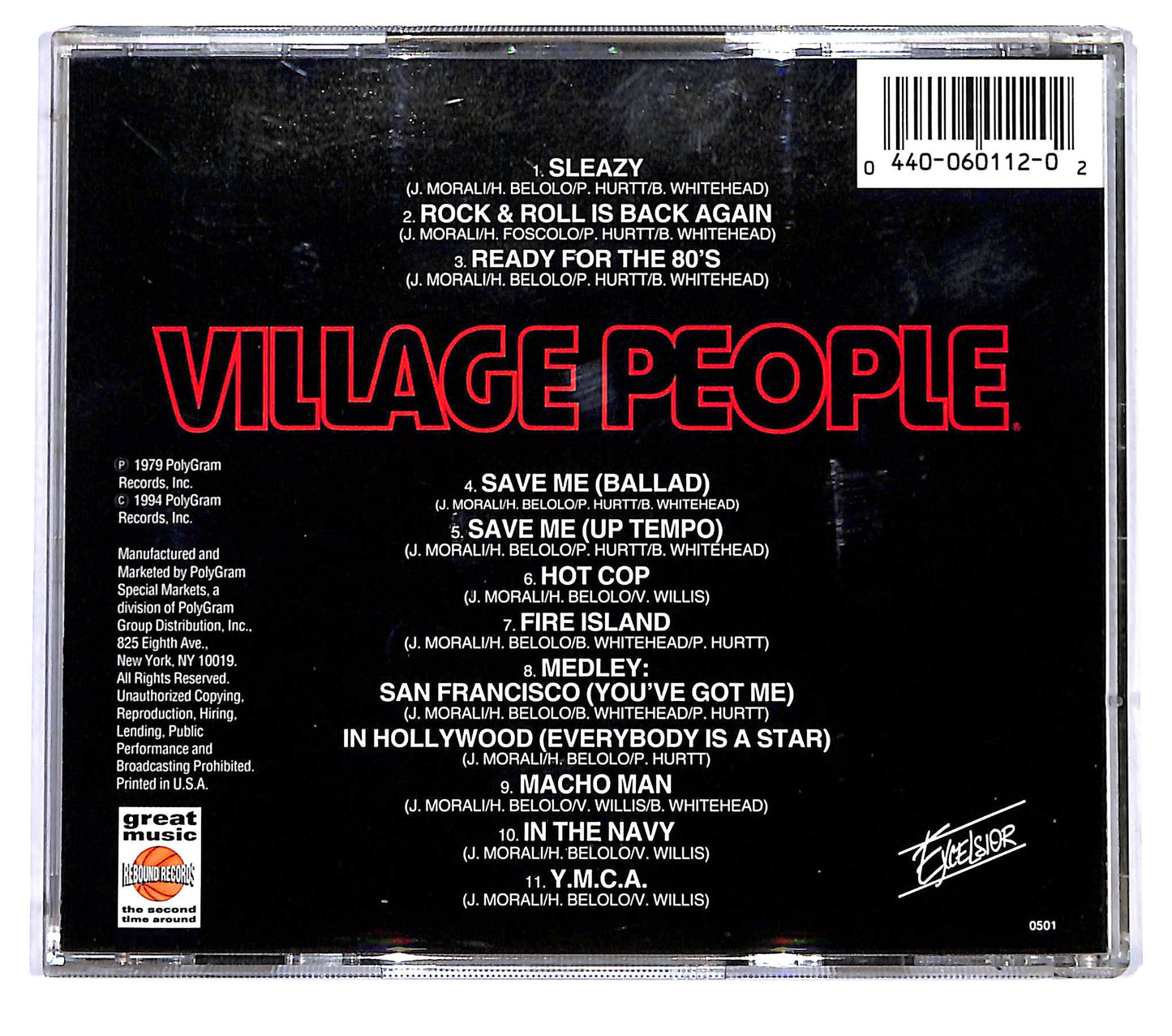 EBOND Village People - Live And Sleazy CD CD119143