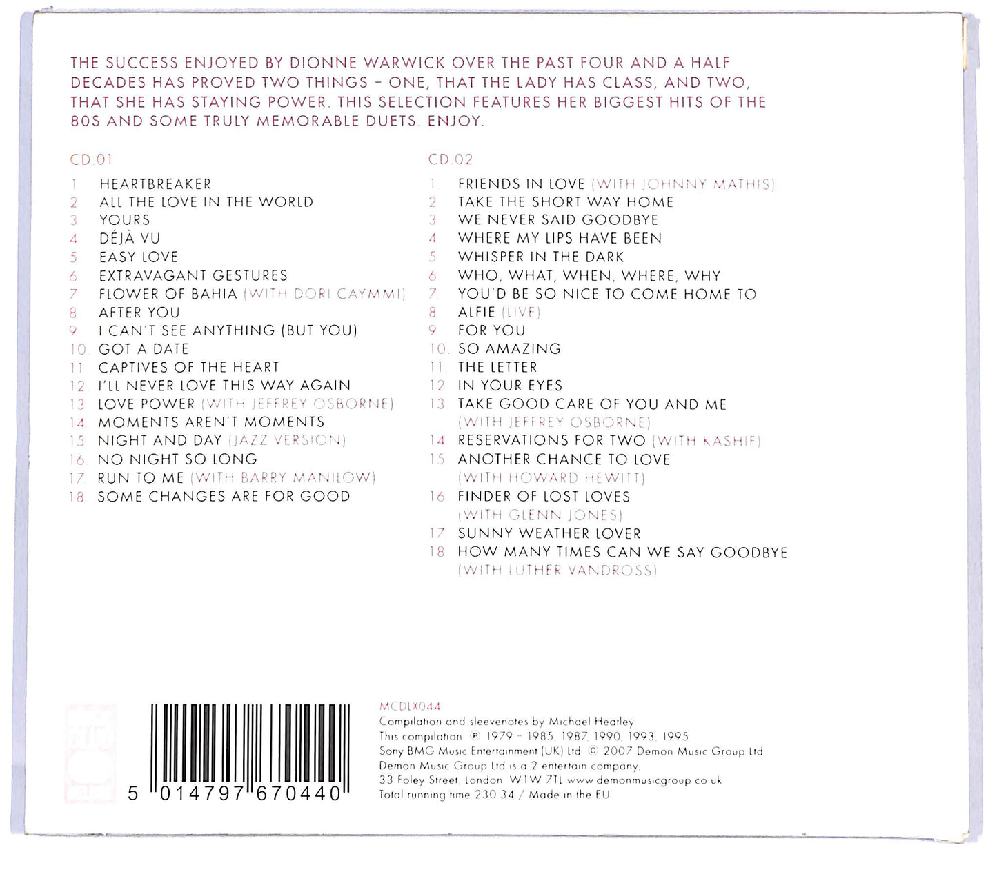 EBOND Dionne Warwick - All The Love In The World. The Collection CD CD119156