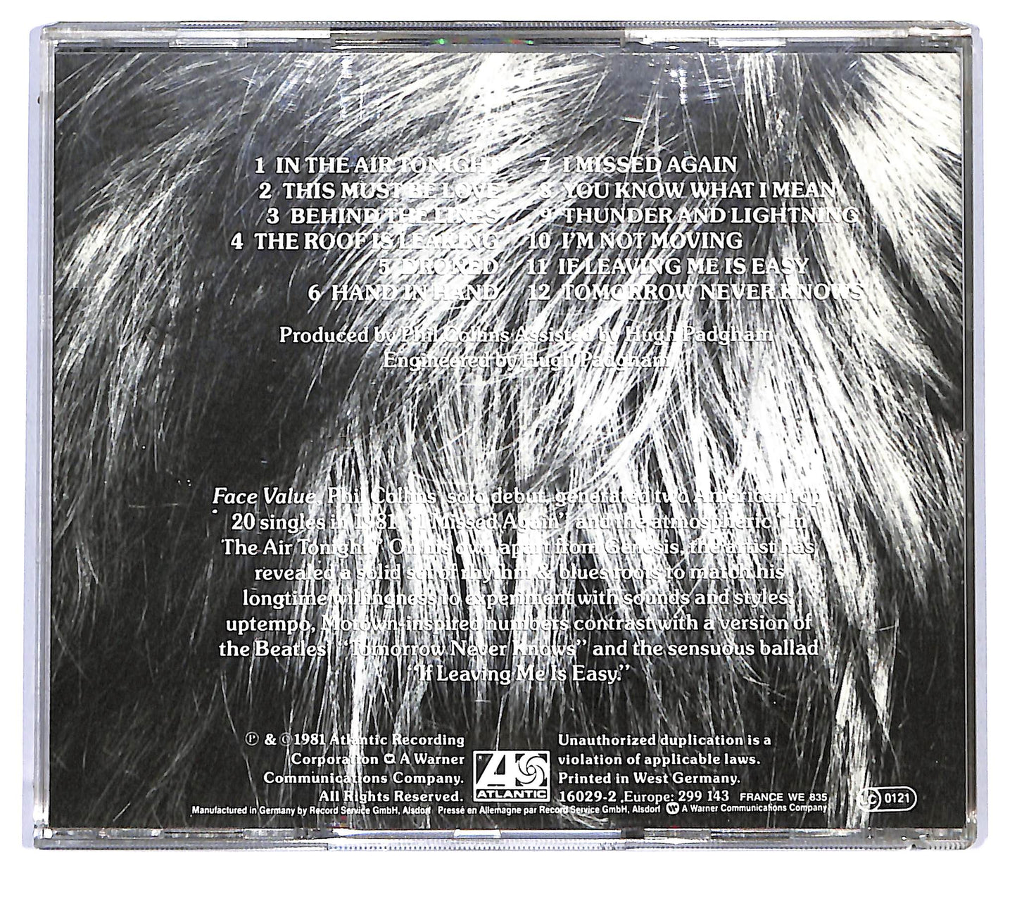 EBOND Phil Collins - Face Value CD CD119166