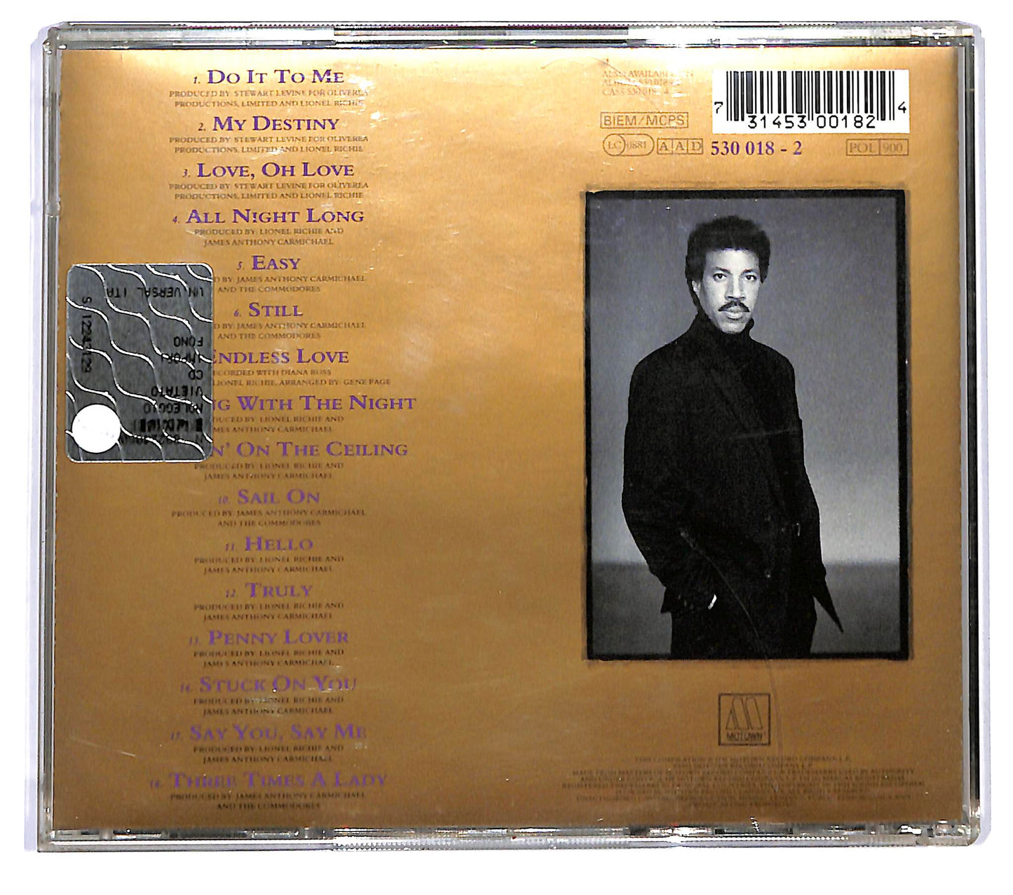 EBOND Lionel Richie - Back To Front CD CD119245