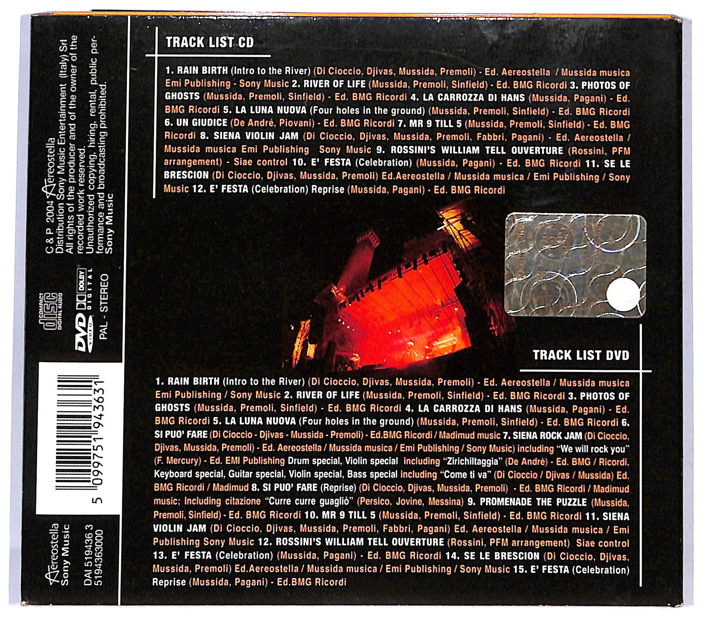 EBOND PFM + Pagani Piero Pelu - Piazza Del Campo DIGIPACK CD CD119248