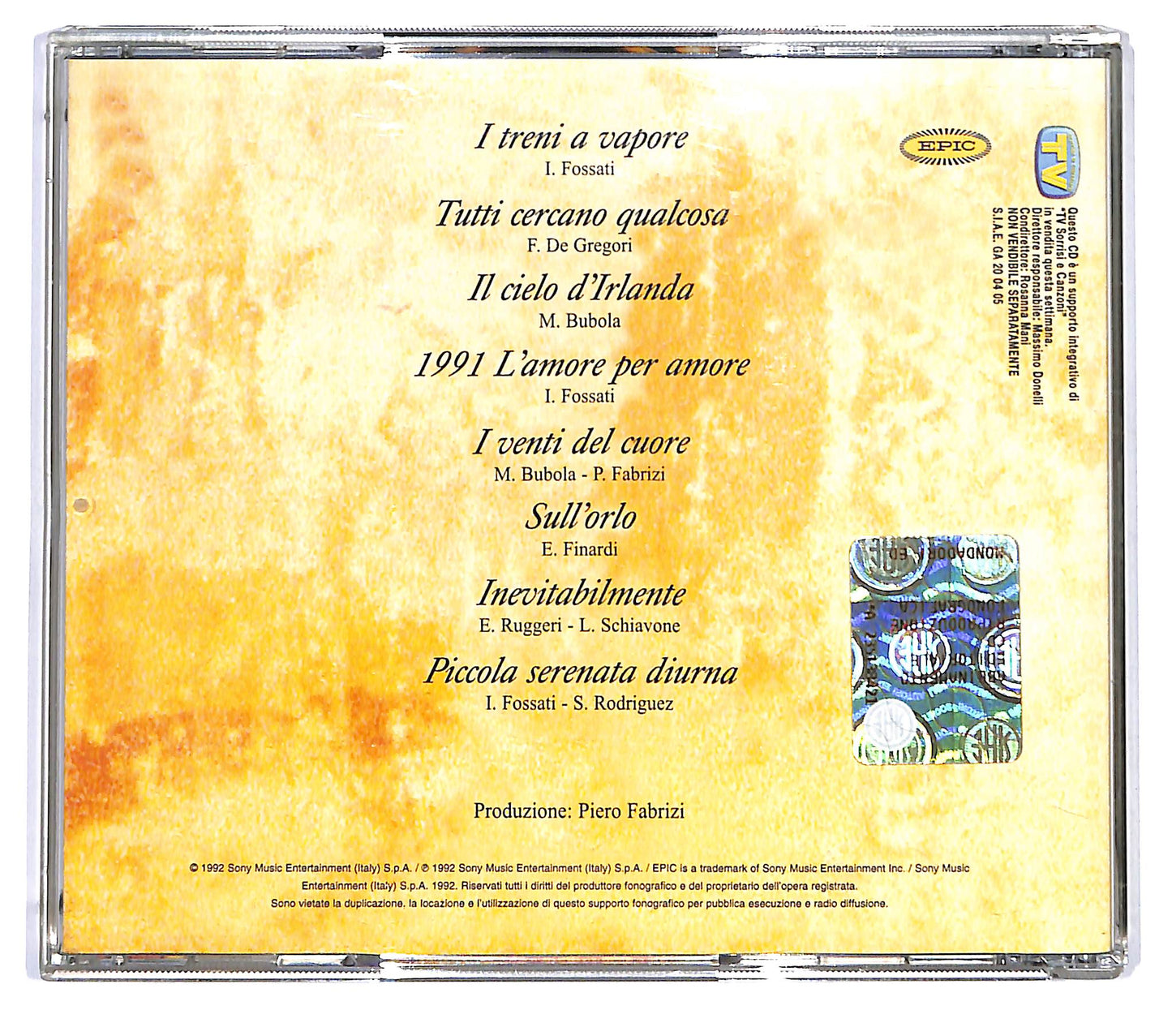 EBOND Fiorella Mannoia - I Treni A Vapore EDITORIALE CD CD119308