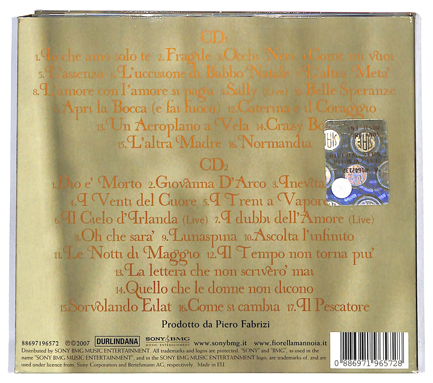 EBOND Fiorella Mannoia - Canzoni Nel Tempo DIGIPACK CD CD119347