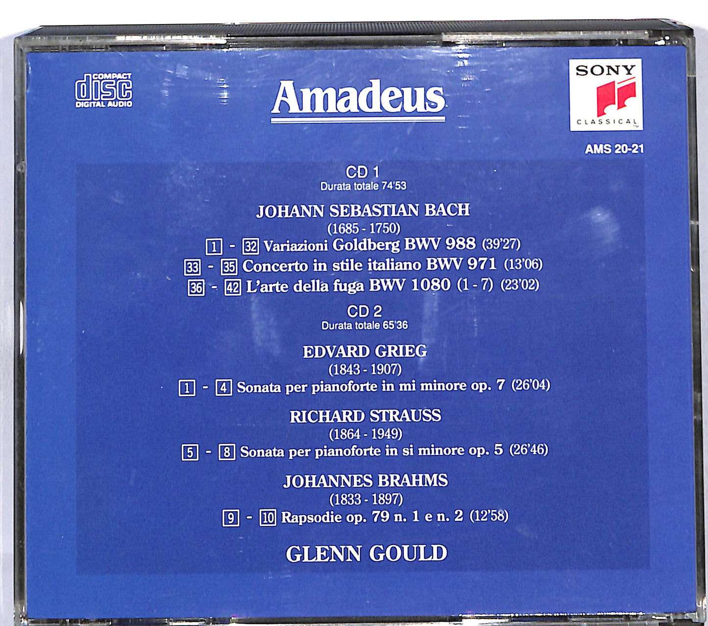 EBOND Bach , Grieg ,Strauss , Brahms , Glenn Gould CD CD119405