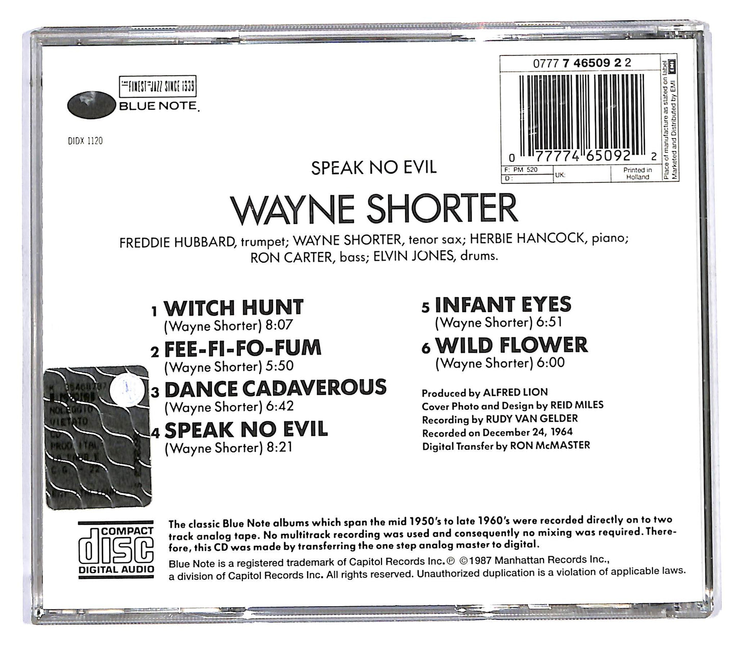 EBOND Wayne Shorter - Speak No Evil CD CD119407