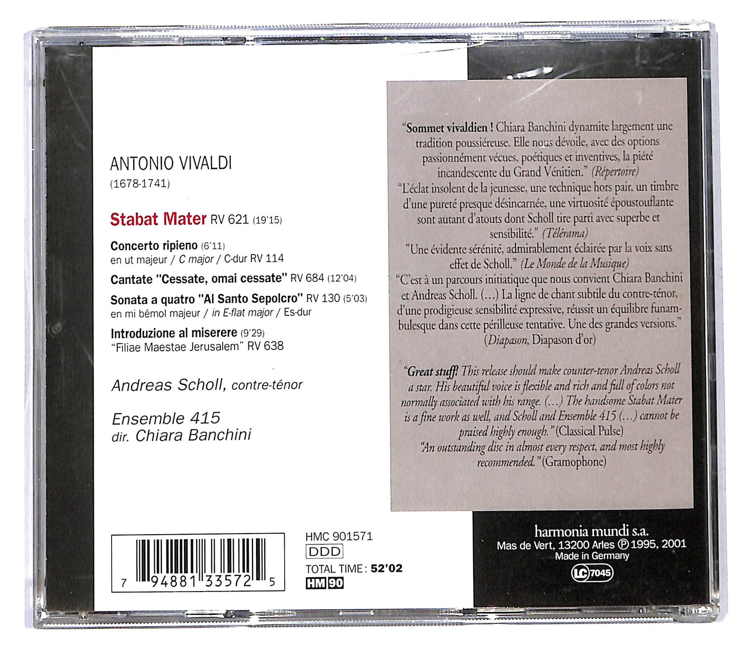 EBOND Vivaldi - Chiara Banchini - Stabat Mater CD CD119421