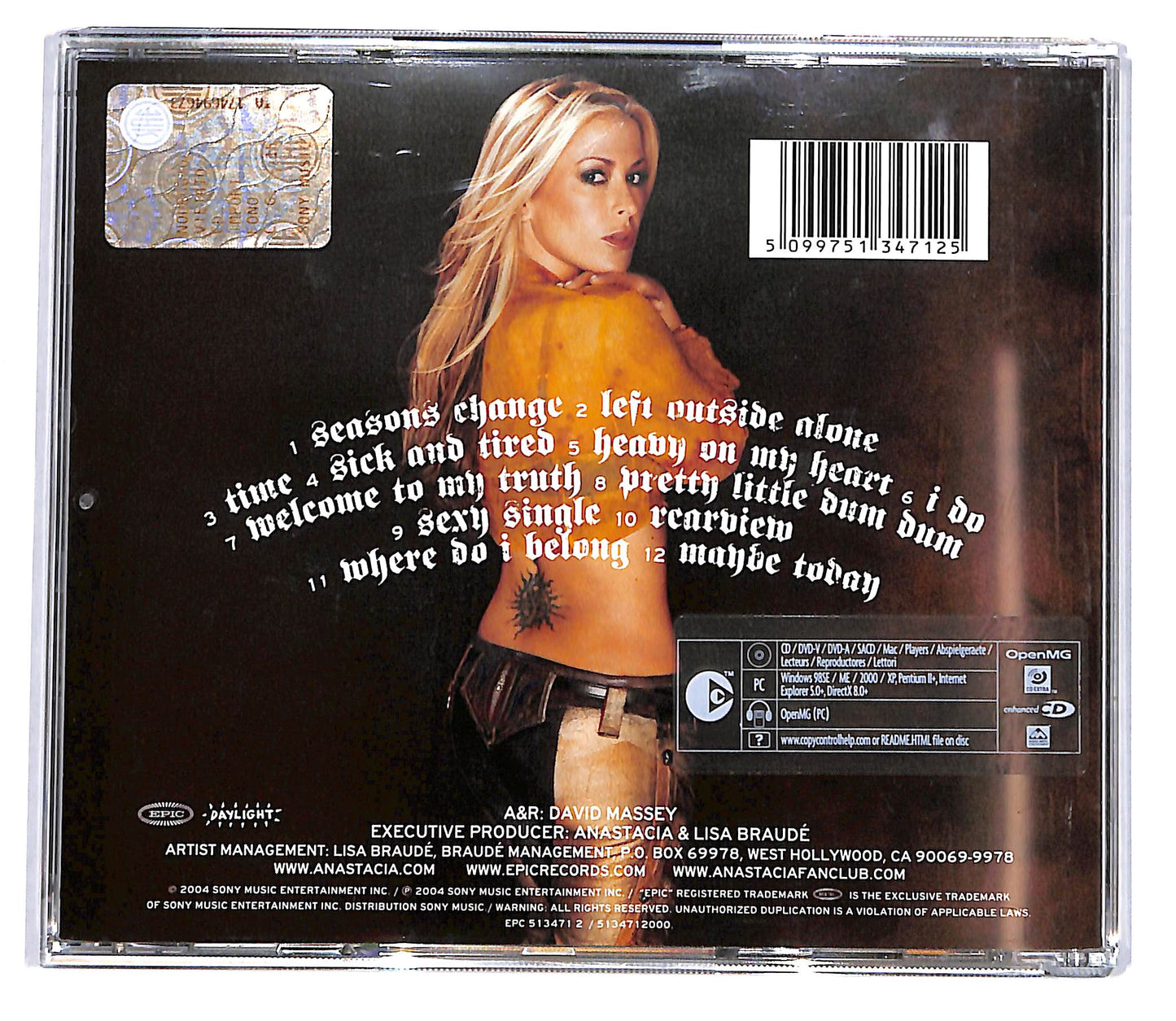 EBOND Anastacia - Anastacia ALBUM JEWEL CASE CD CD119701