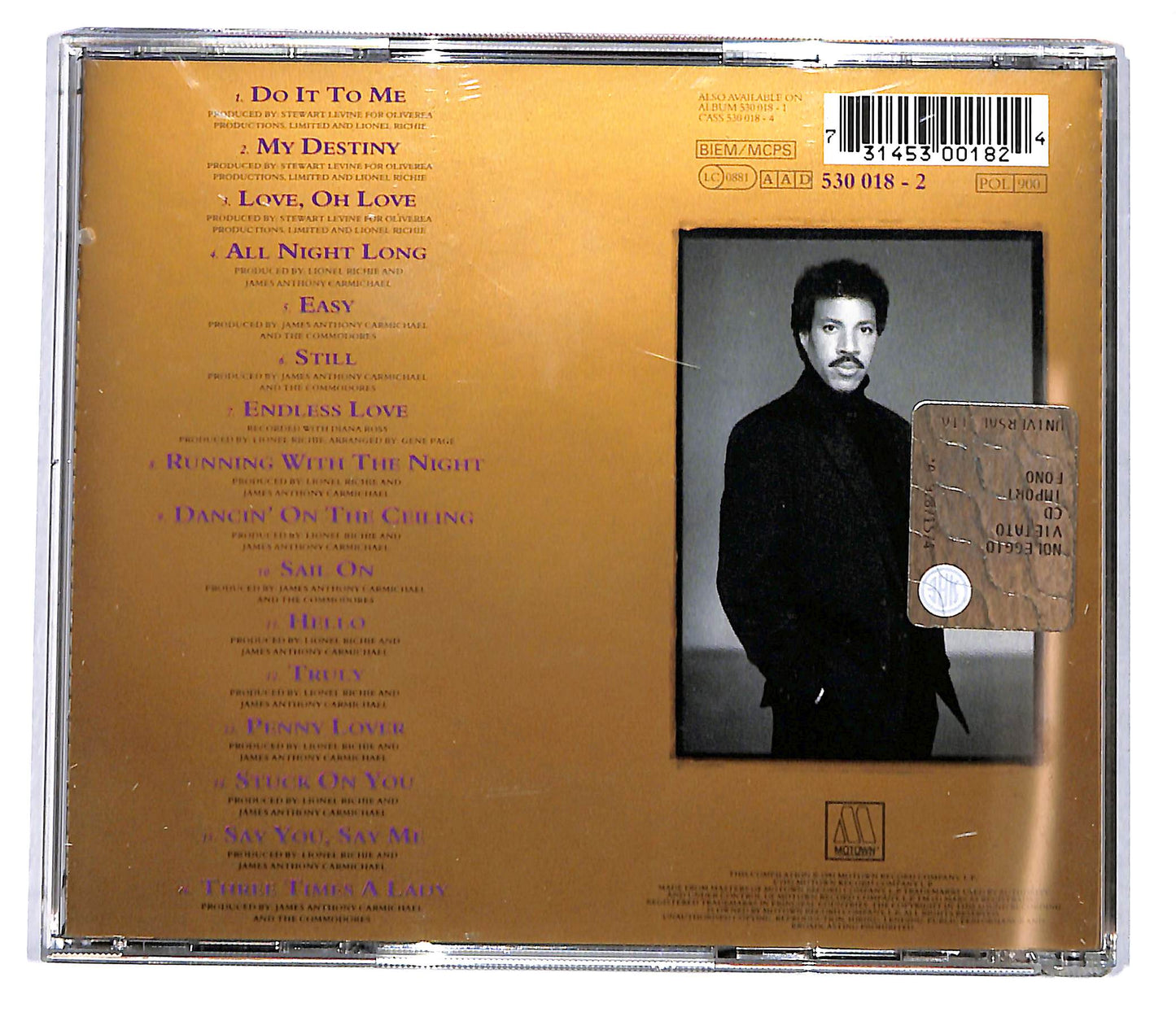EBOND Lionel Richie - Back To Front CD CD119747