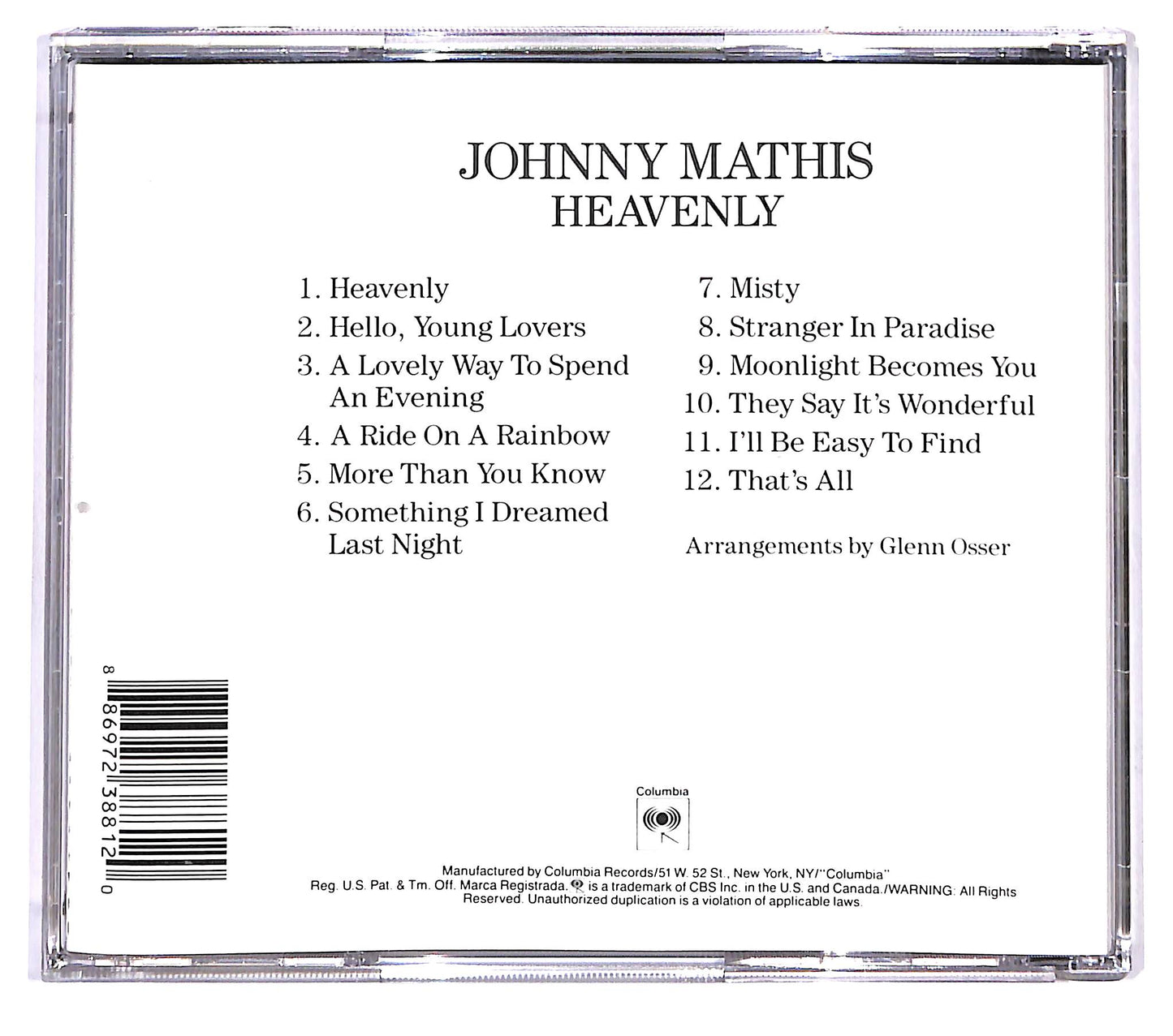 EBOND Johnny Mathis - Heavenly CD CD119910