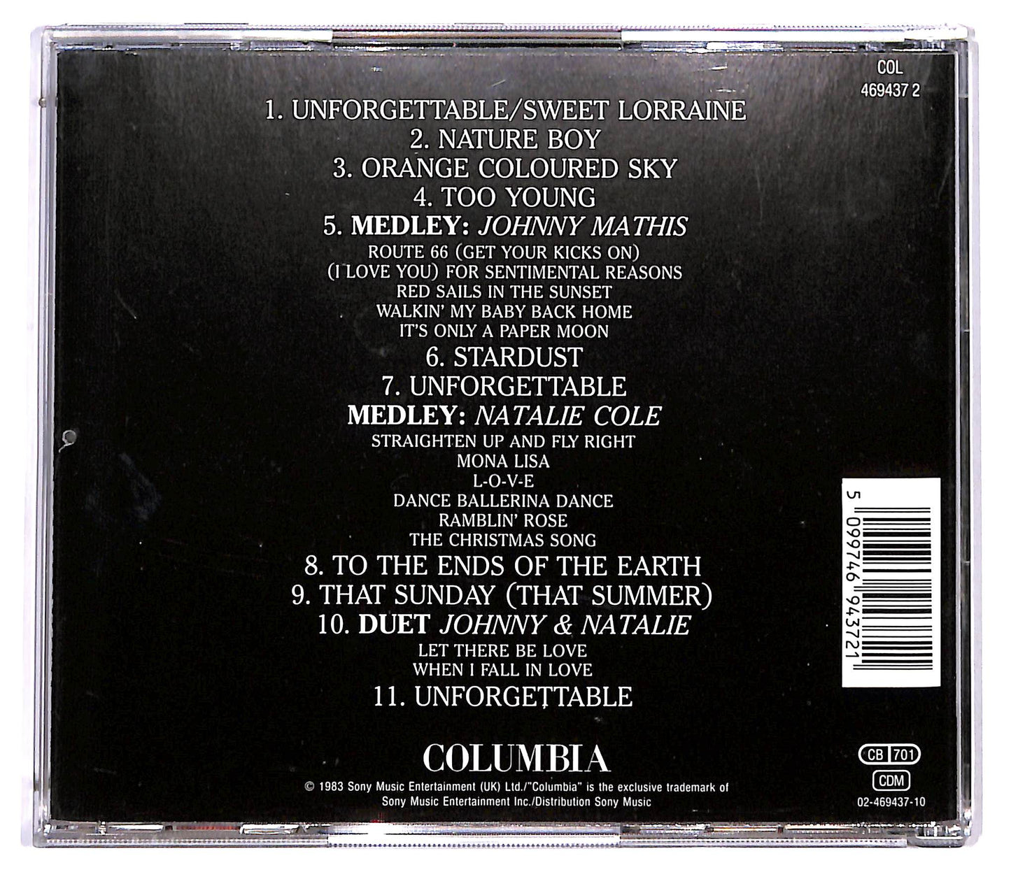 EBOND Johnny Mathis N Cole - Unforgettable: Tribute To Nat King Cole CD CD119911