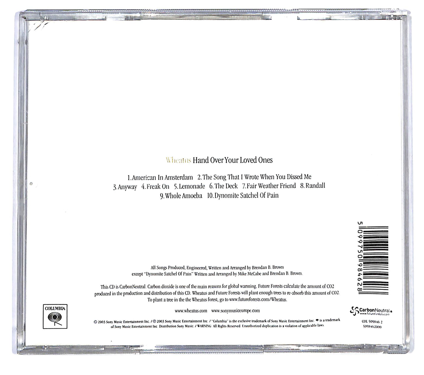 EBOND Wheatus - Hand Over Your Loved Ones CD CD119943