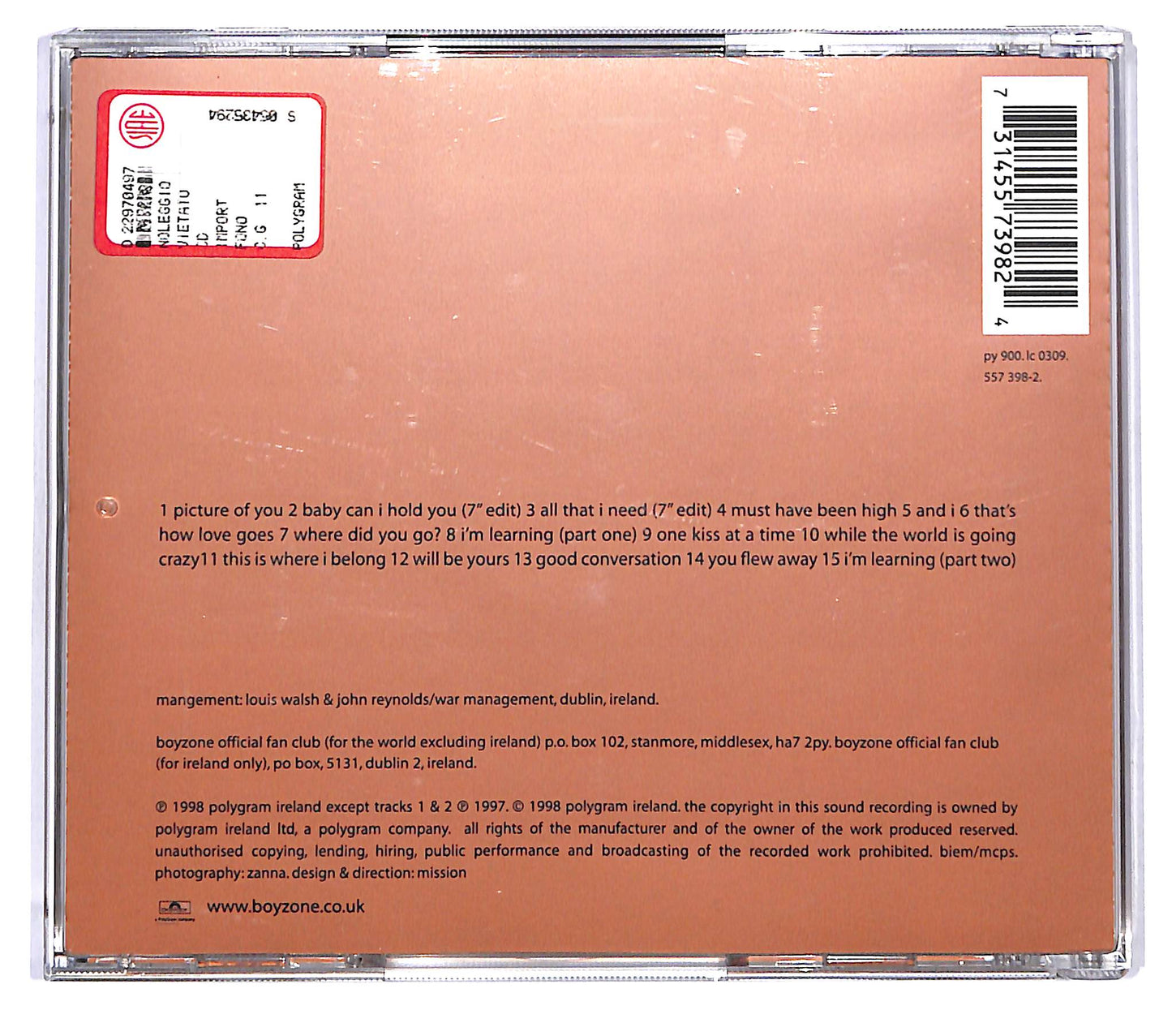 EBOND Boyzone - Where We Belong CD CD119956