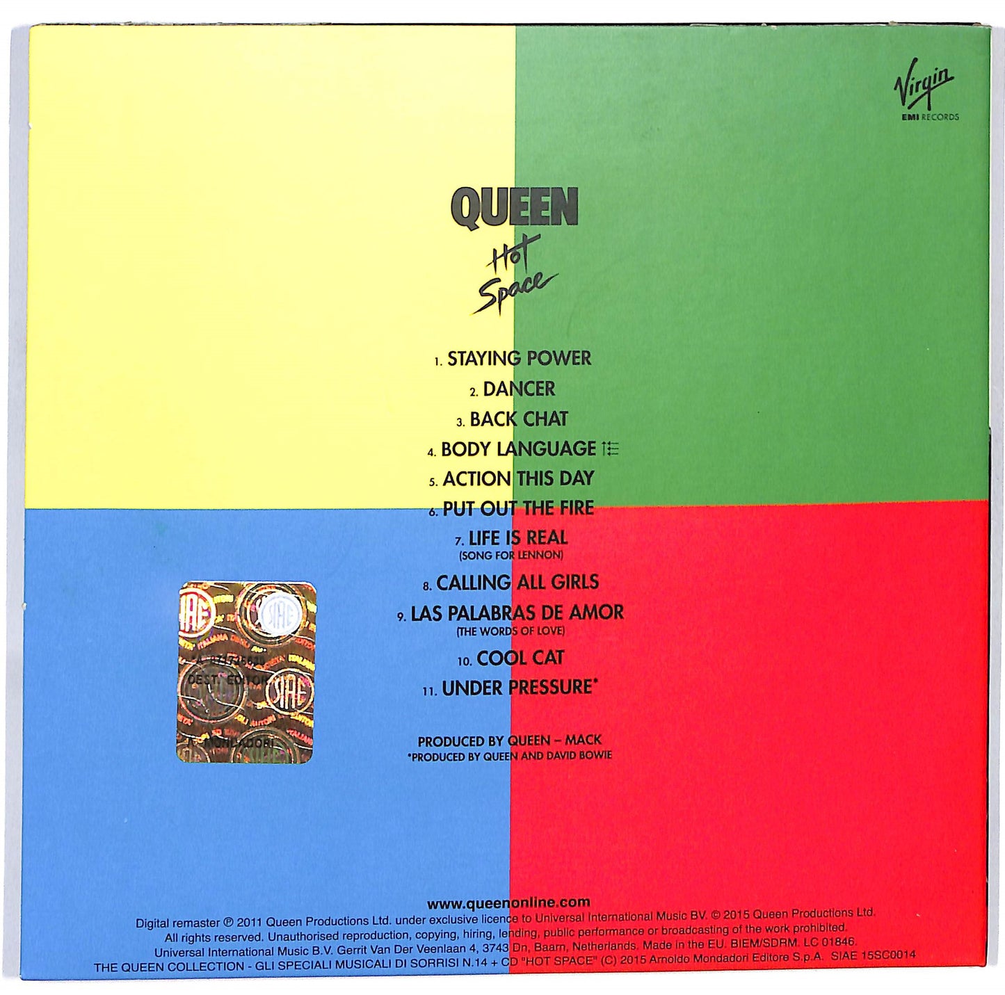 EBOND Queen - Hot Space EDITORIALE CD CD120058