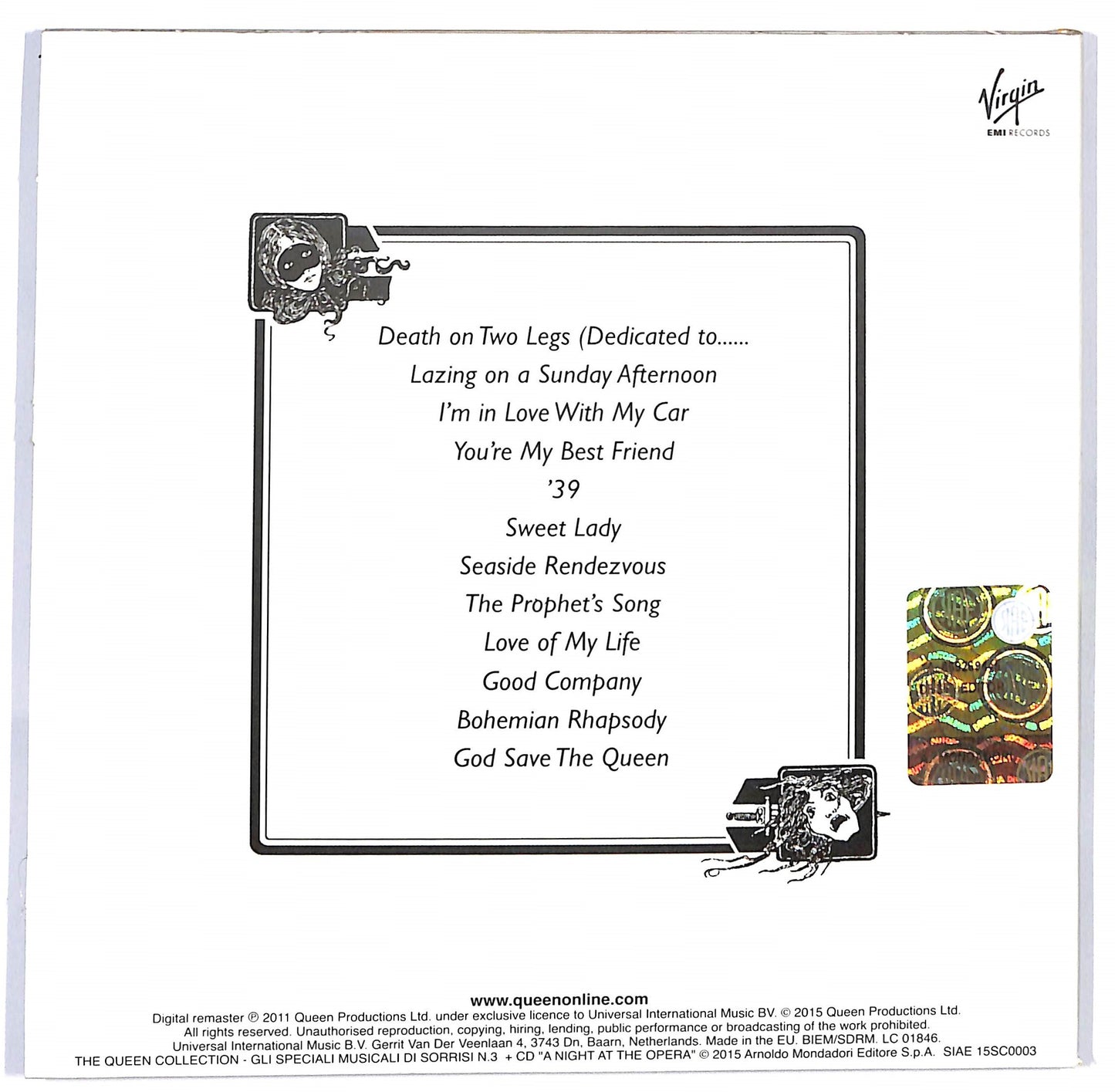 EBOND Queen - A Night At The Opera EDITORIALE CD CD120060