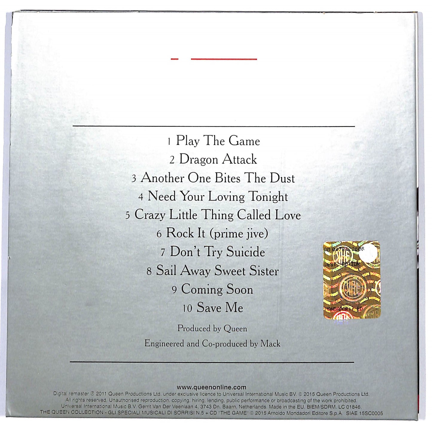 EBOND Queen - The Game EDITORIALE CD CD120063