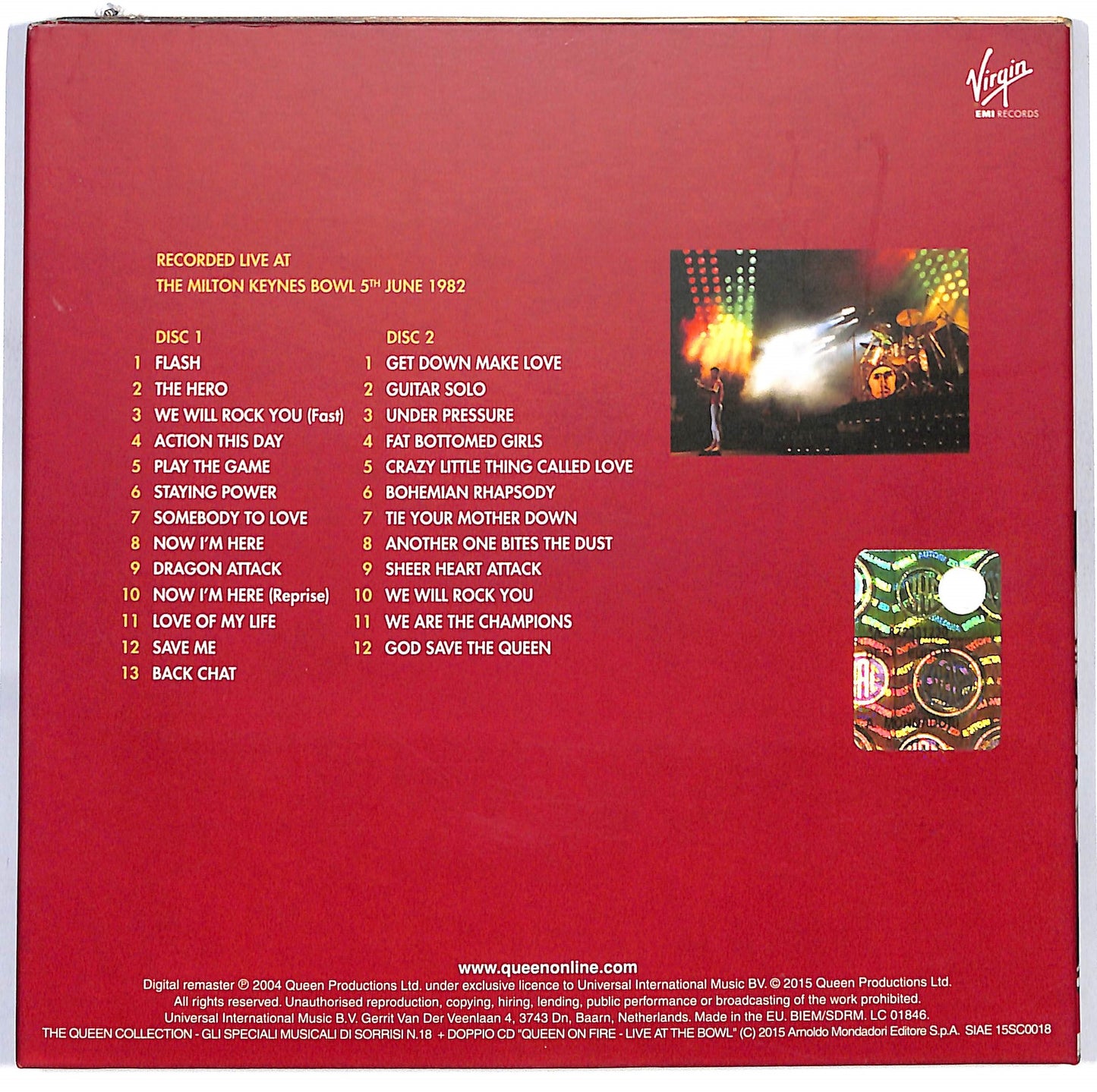 EBOND Queen - Queen On Fire (Live At The Bowl) EDITORIALE CD CD120067