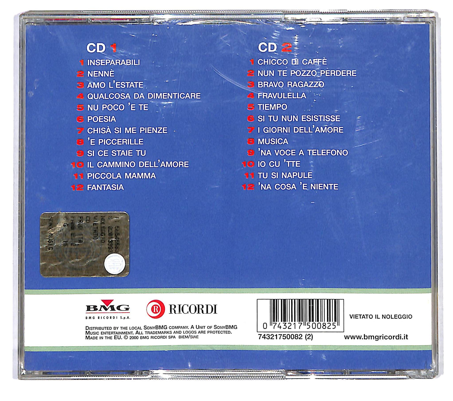 EBOND Nino D'Angelo - I Grandi Successi Originali CD CD120118