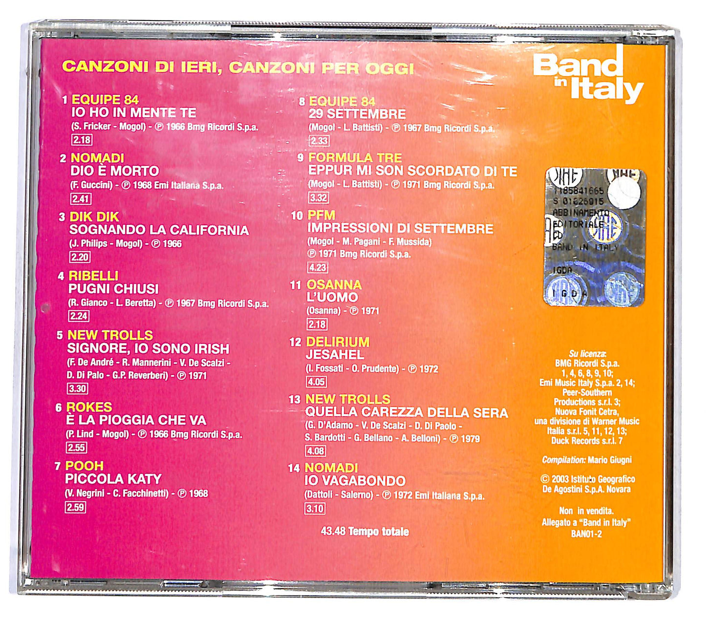 EBOND Various - Canzoni Di Ieri, Canzoni Per Oggi CD CD120138