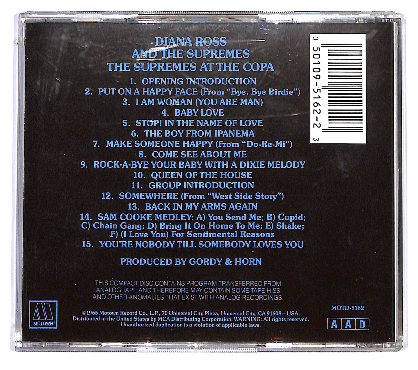 EBOND The Supremes - At The Copa CD CD120218