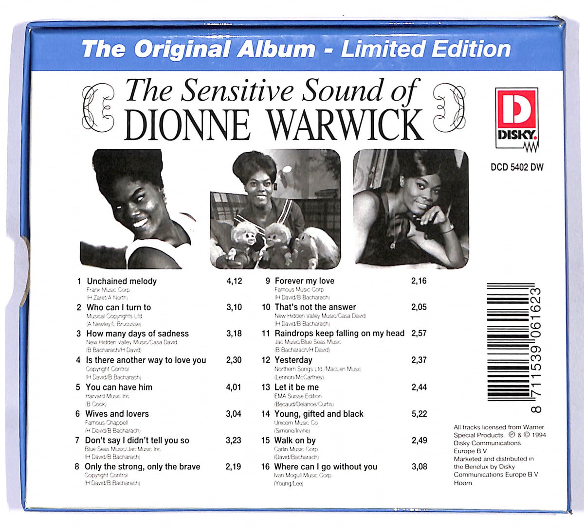 EBOND Dionne Warwick - The Sensitive Sound Of Dionne Warwick CD CD120220