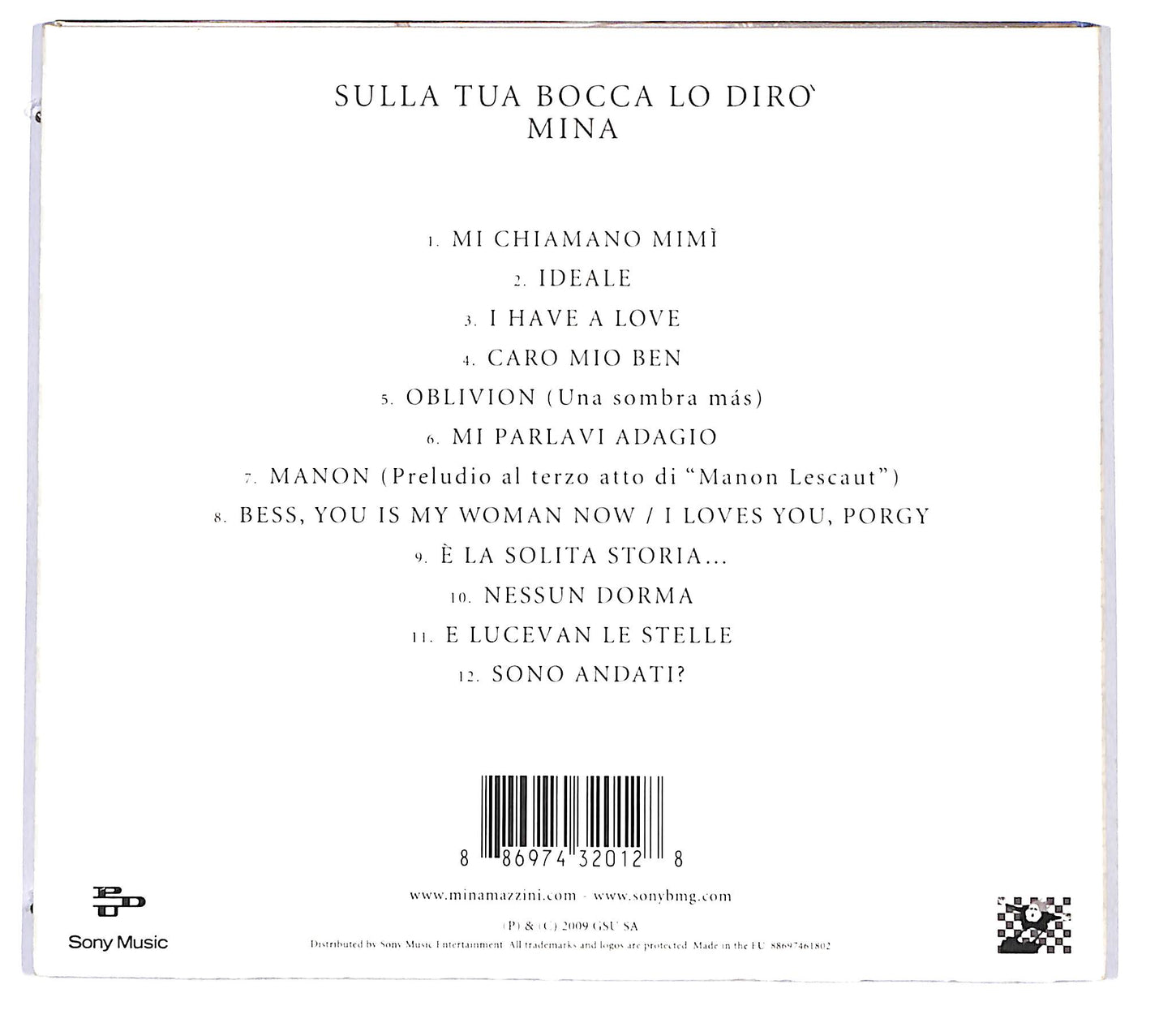 EBOND Mina (3) - Sulla Tua Bocca Lo Diro DIGIPACK CD CD120257