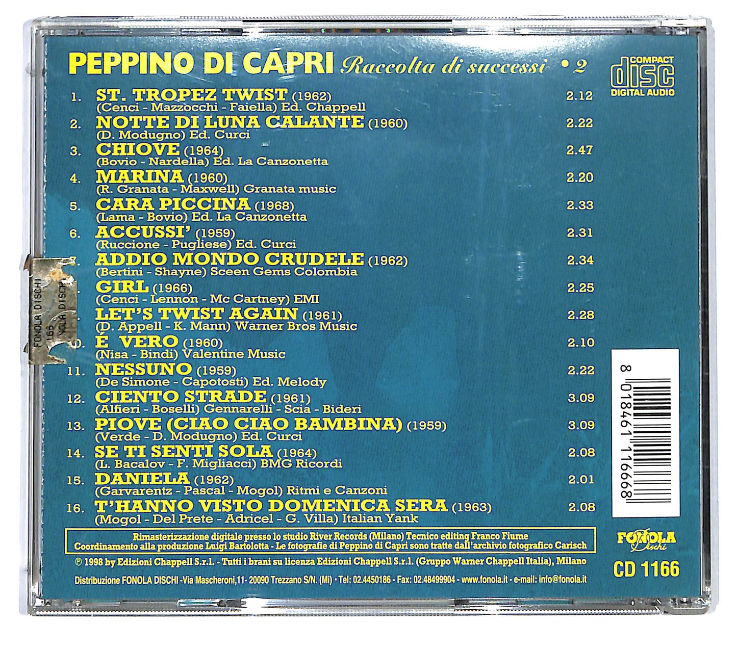 EBOND Peppino Di Capri - Raccolta di successi Vol 2 CD CD120315