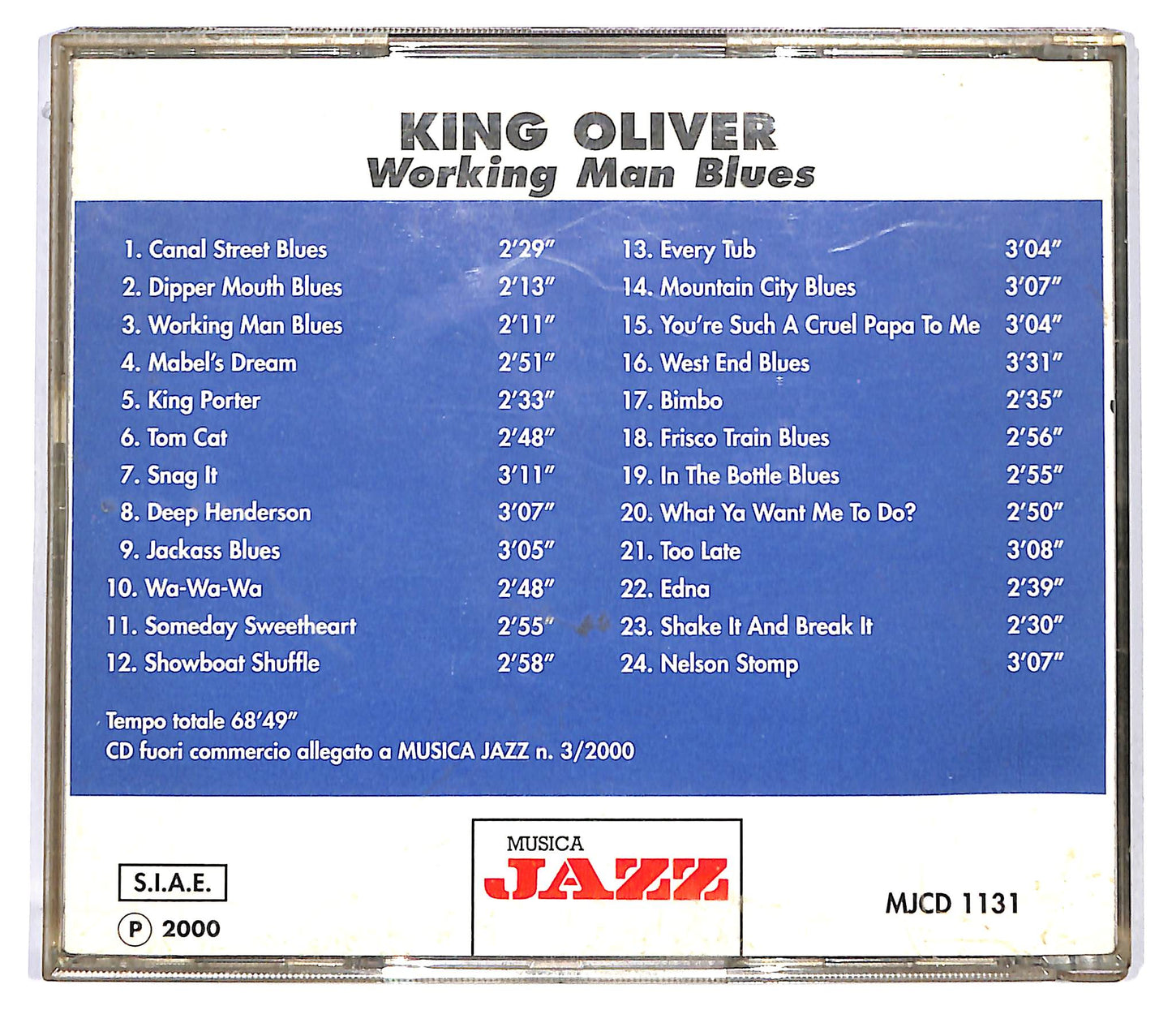 EBOND King Oliver - Working Man Blues CD CD120342