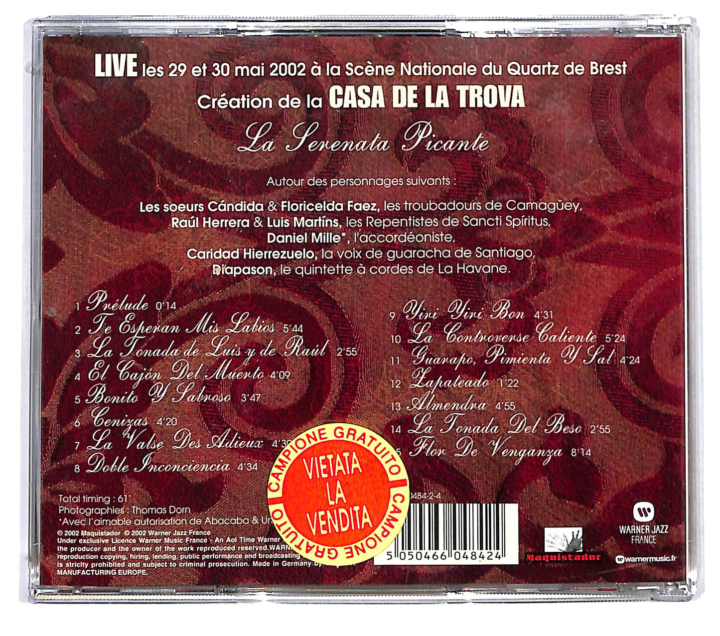 EBOND Casa De La Trova - La Serenata Picante CD CD120418