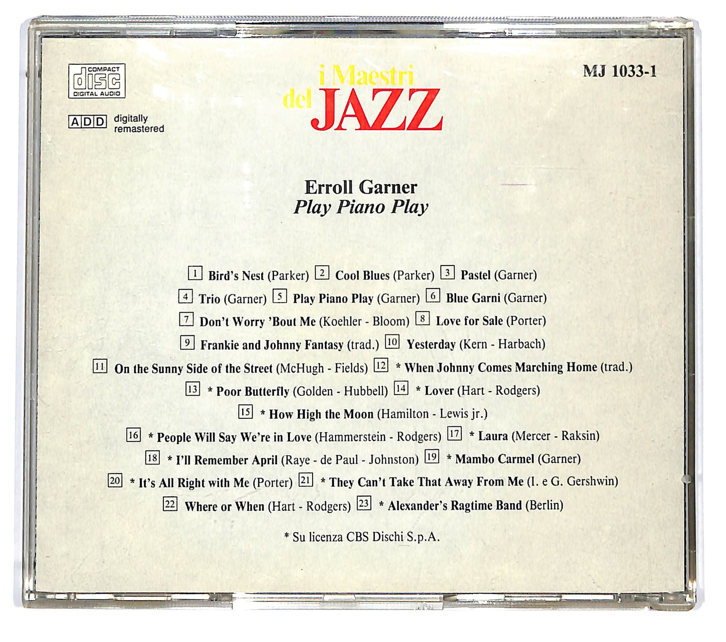 EBOND Erroll Garner - Play Piano Play CD CD120442