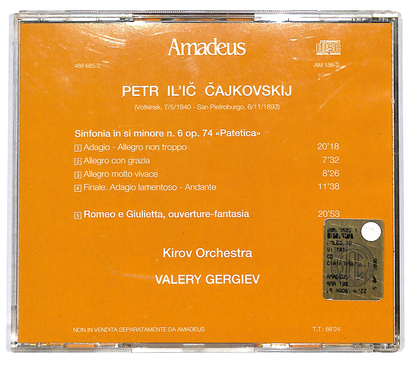 EBOND Cajkovskij - Sinfonia in si minore n. 6 Romeo e Giulietta SJB CD CD120556