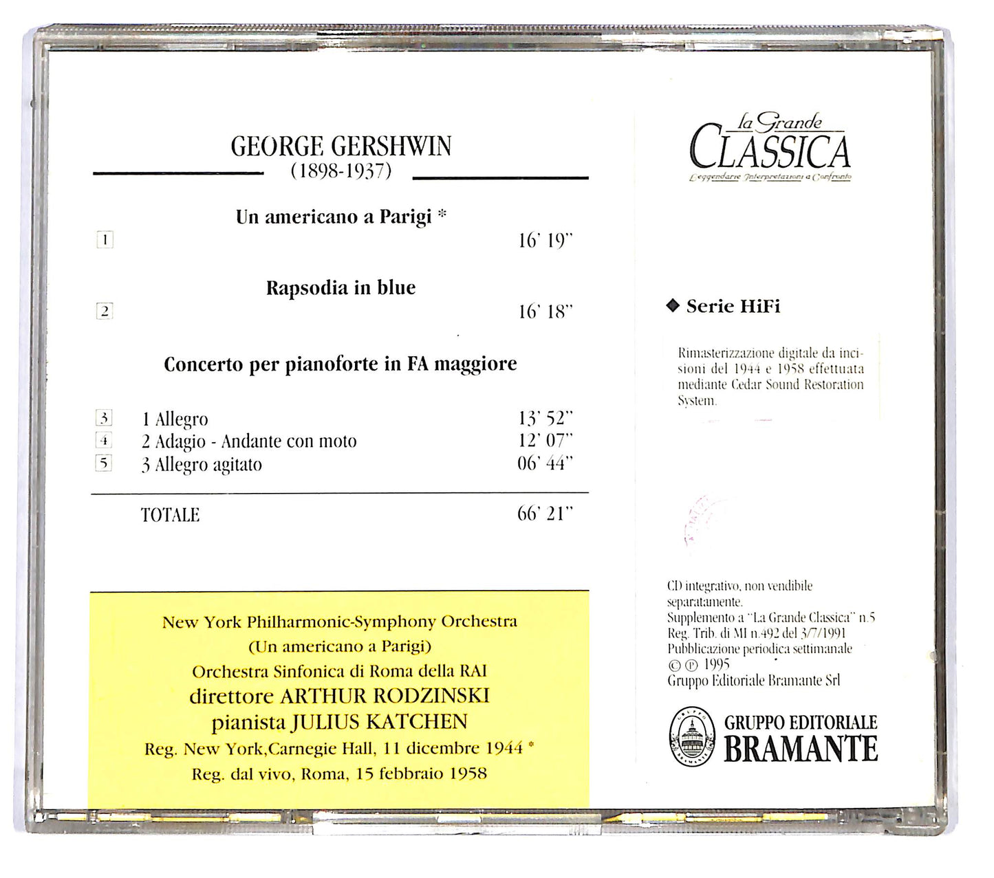 EBOND Gershwin - Un Americano A Parigi - Rapsodia In Blue CD CD120601