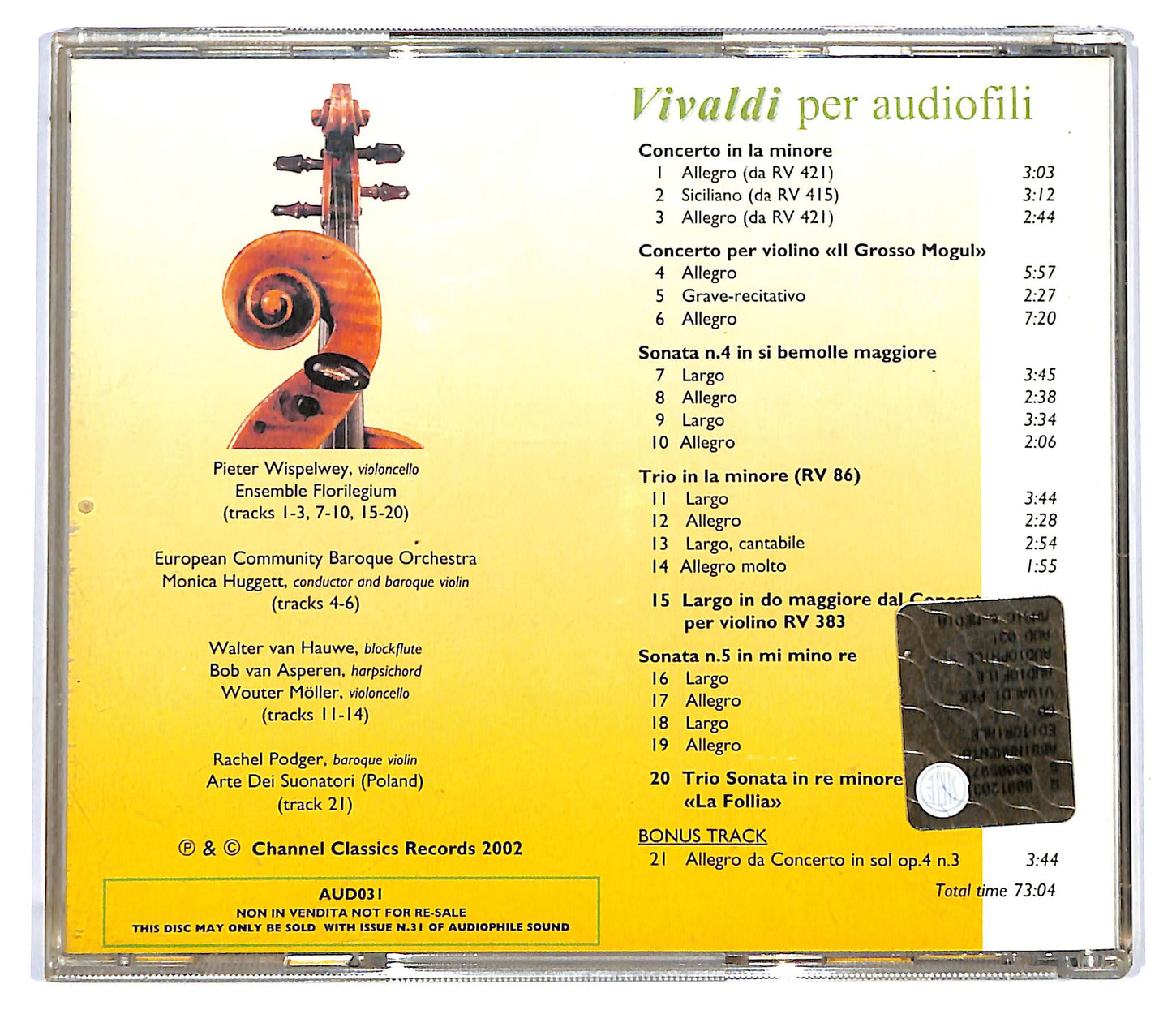 EBOND Vivaldi - Vivaldi Per Audiofili CD CD120617