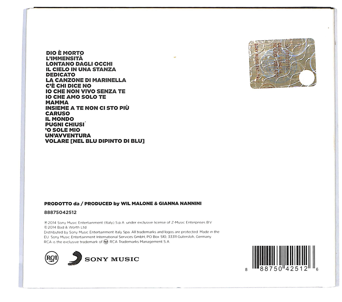 EBOND Gianna Nannini - Hitalia DIGIPACK CD CD120642