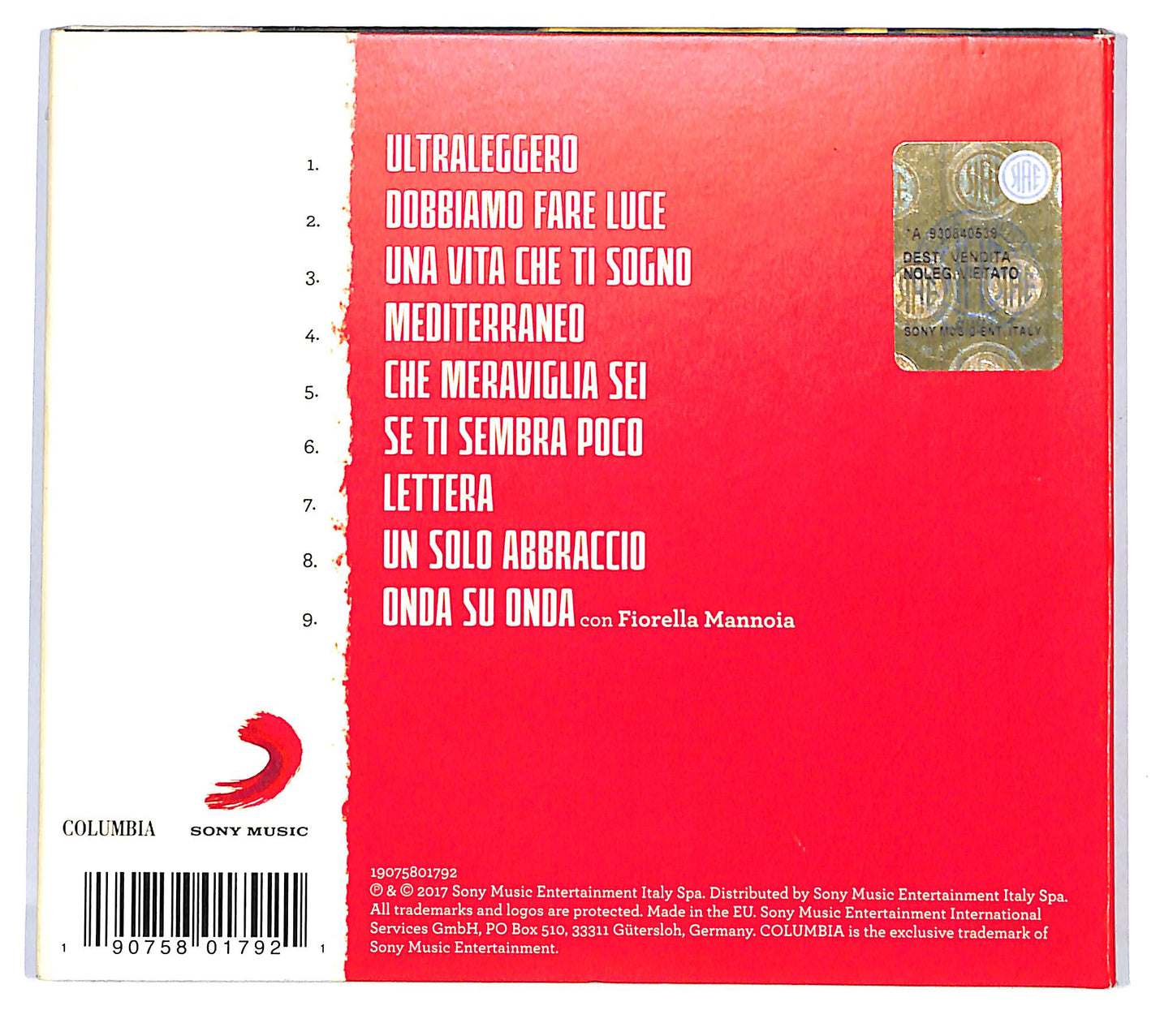 EBOND Gianni Morandi - D'Amore D'Autore DIGIPACK CD CD120648