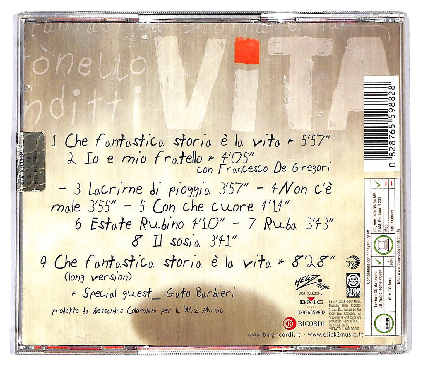 EBOND Antonello Venditti - Che Fantastica Storia E La Vita CD CD120661
