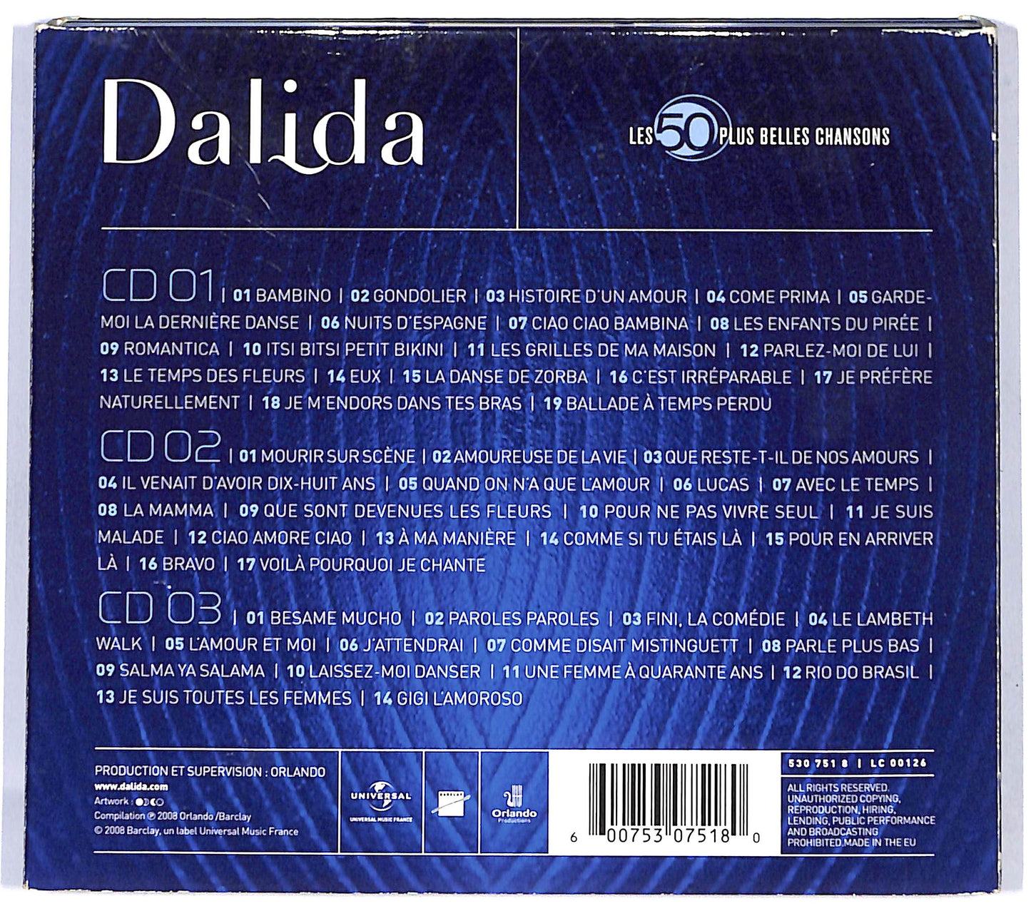 EBOND Dalida - Les 50 Plus Belles Chansons DIGIPACK CD CD120702