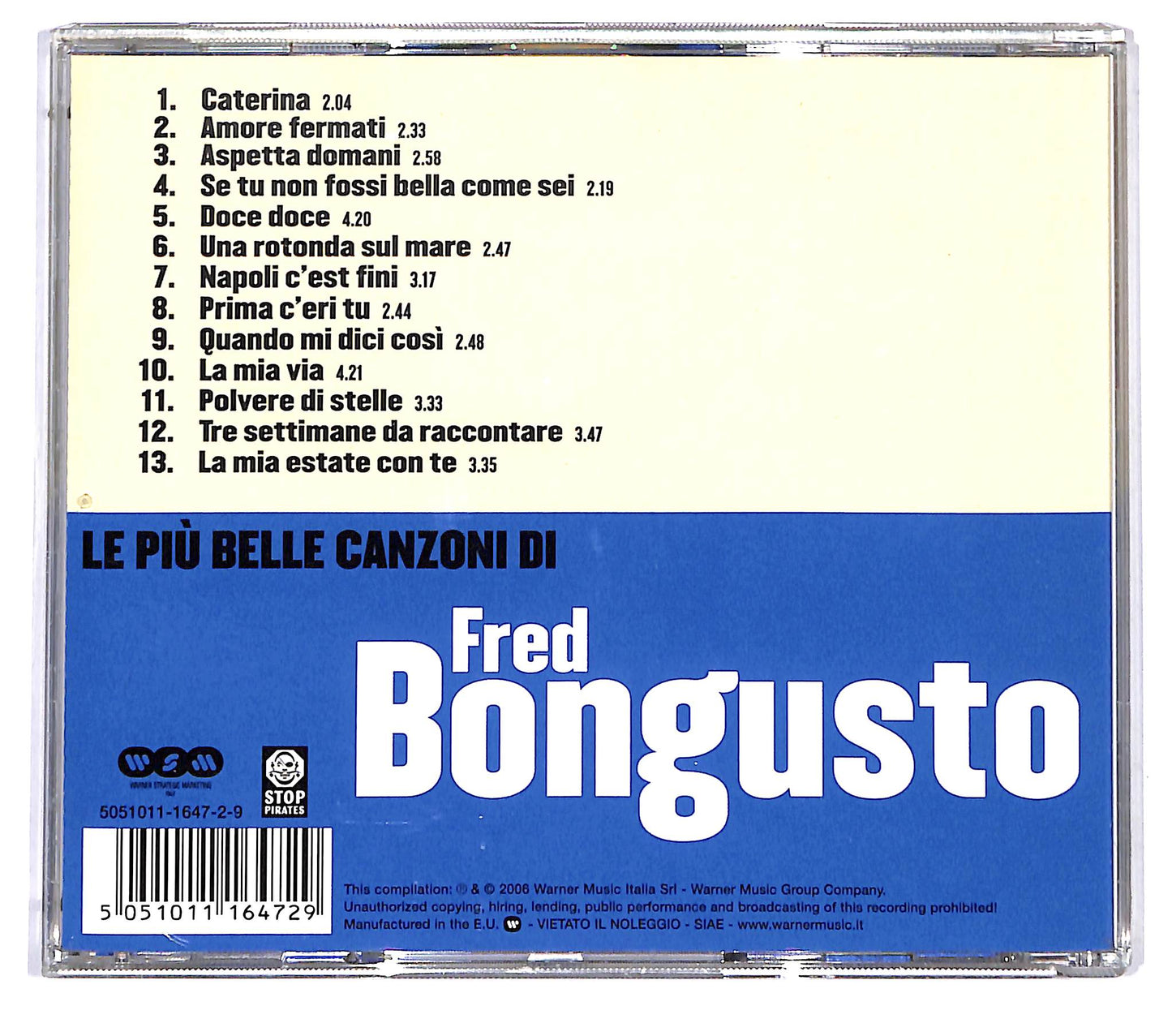 EBOND Fred Bongusto - Le Piu Belle Canzoni Di Fred Bongusto CD CD120762