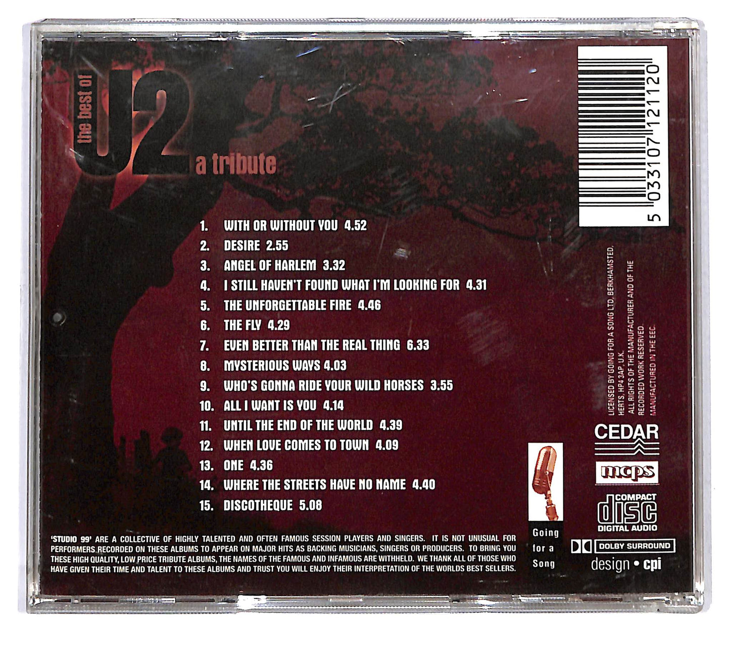 EBOND Studio 99 - The Best Of U2 - A Tribute CD CD120920