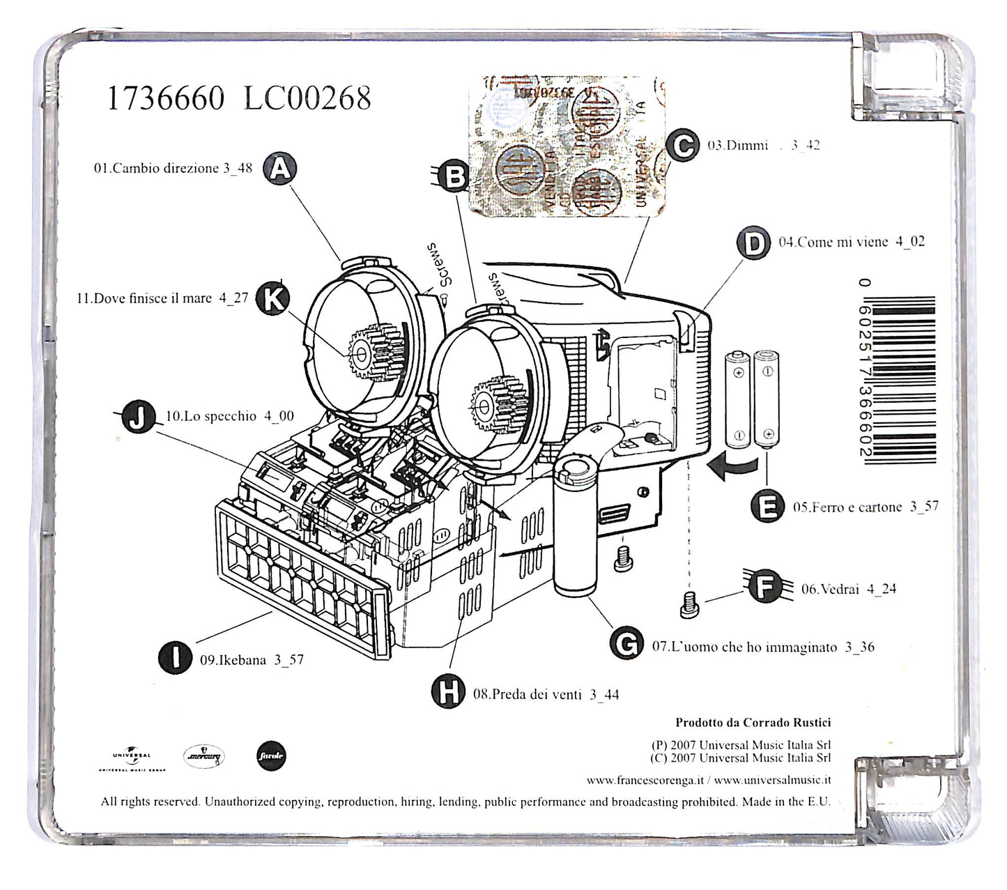 EBOND Francesco Renga - Ferro E Cartone SJB CD CD120932